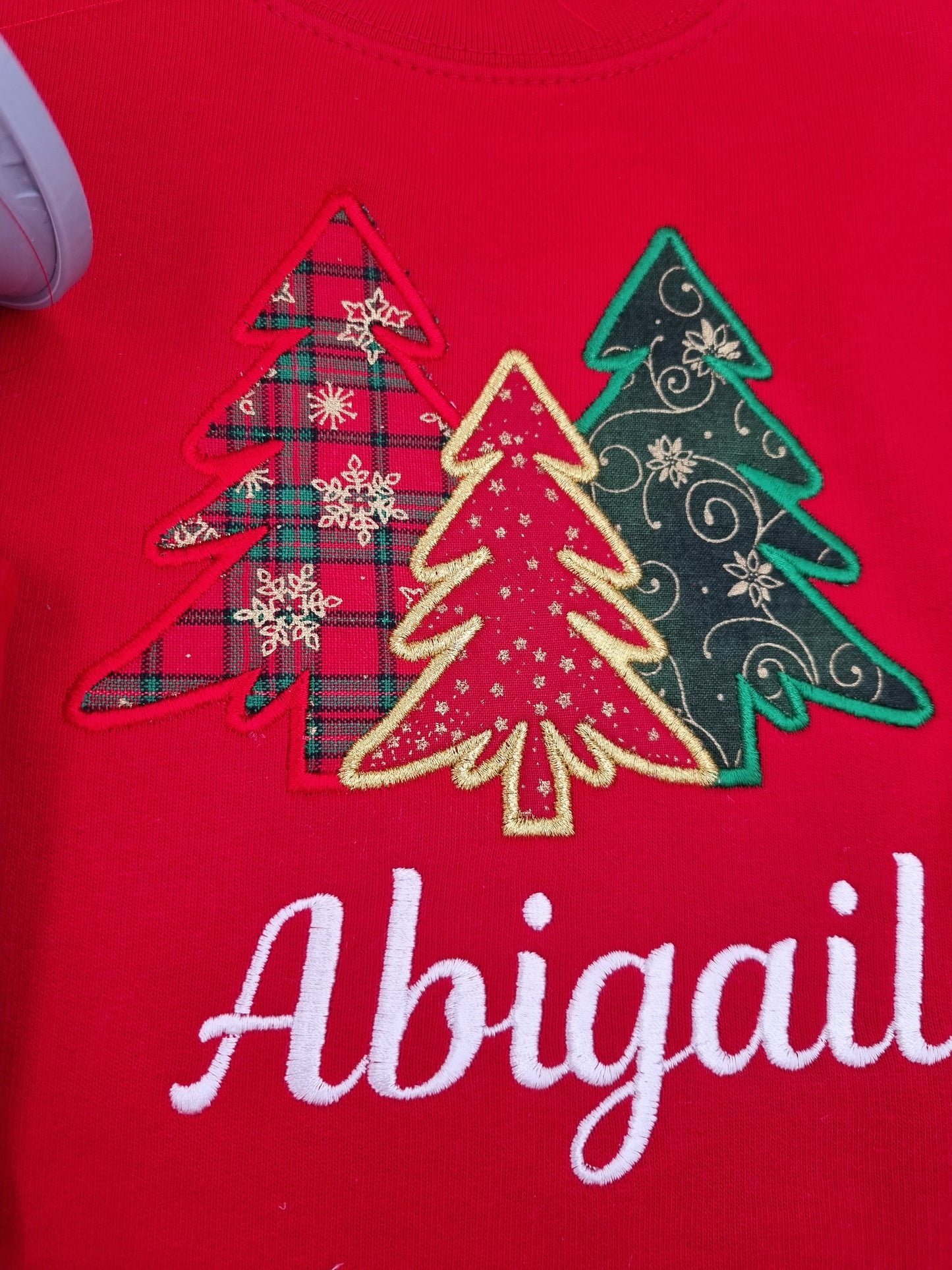 Personalised Children's Christmas Sweatshirt | Christmas trees| Xmas Jumper | Embroidered