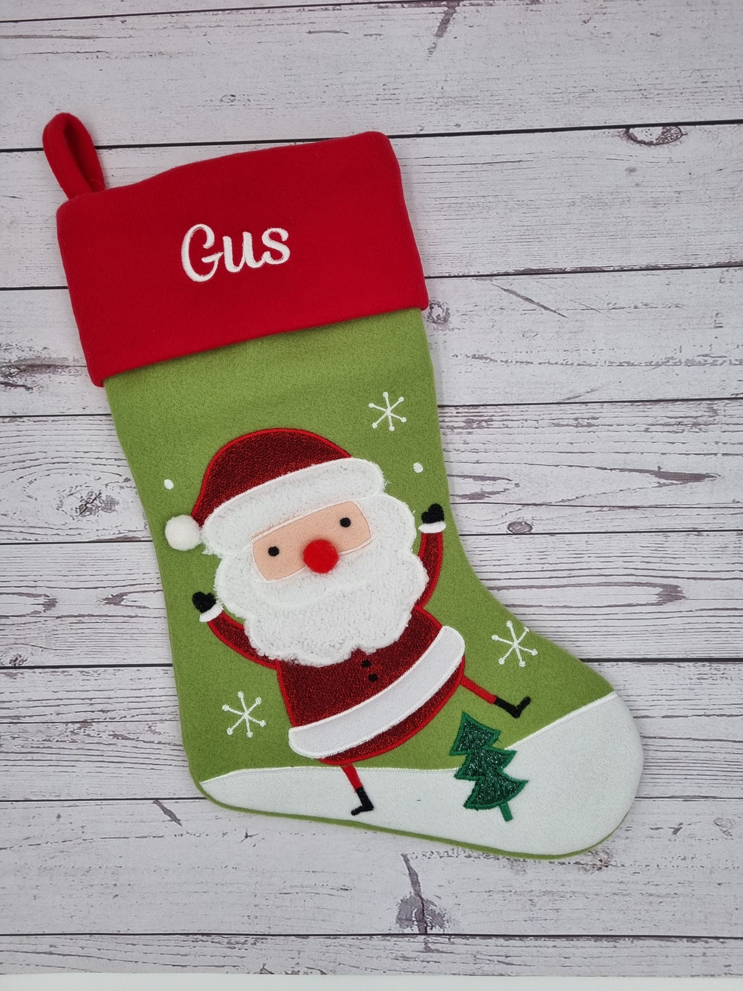 PRE ORDER - Personalised Santa Christmas Stockings | Stockings with Name | Cute Christmas Decoration | Embroidered