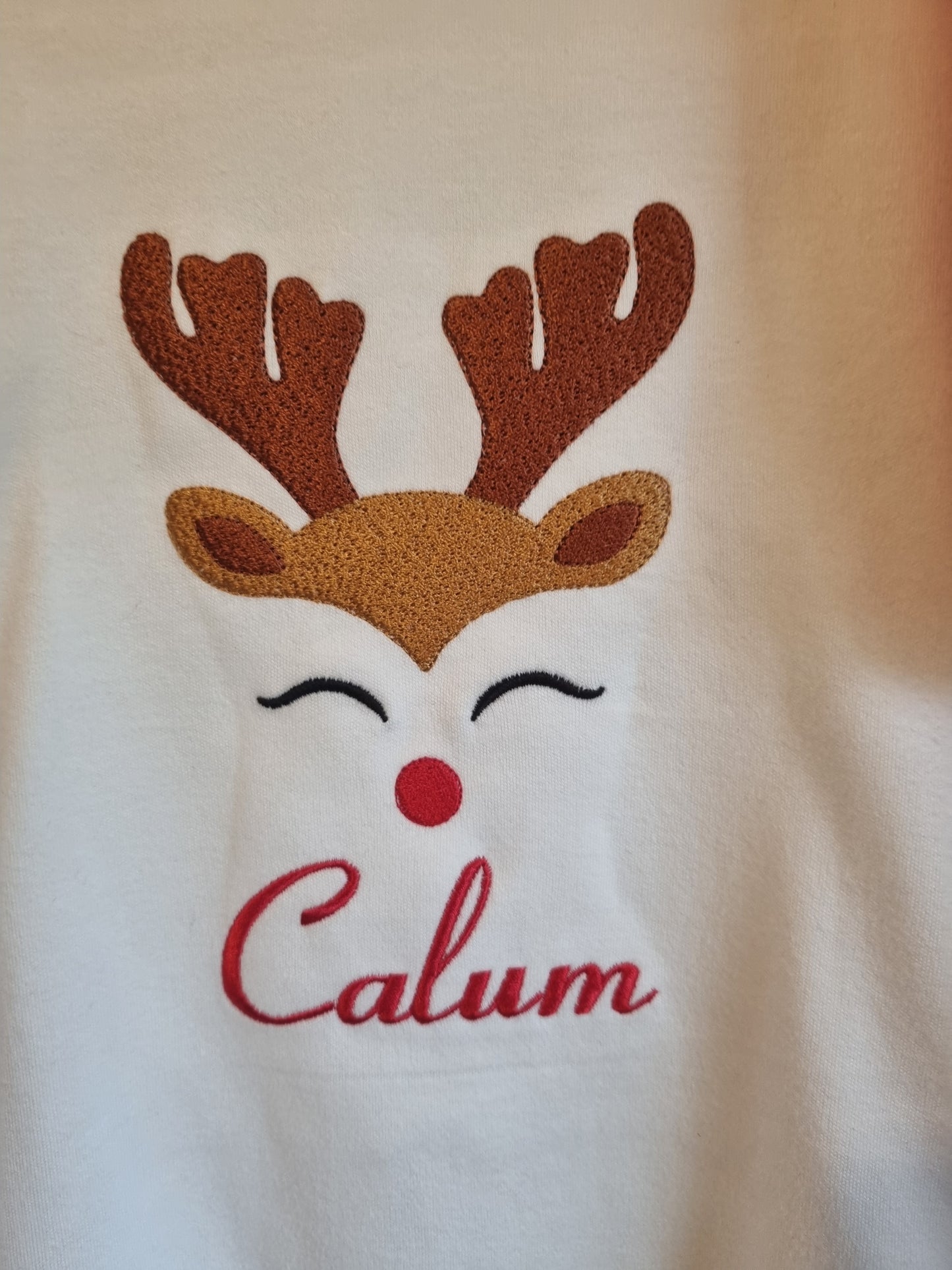 PRE ORDER - Personalised Christmas PJ's with cute reindeer for girls (girl version available)