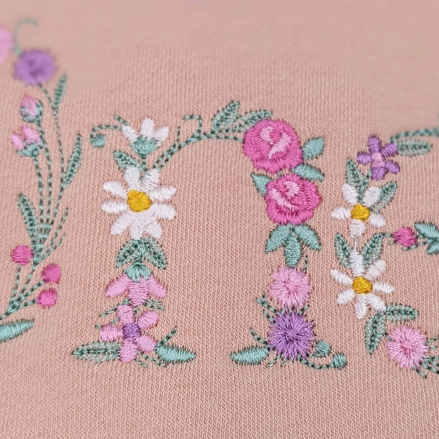 Children Personalised Birthday Sweatshirt with Monogram Floral Font- Embroidery - All AGE