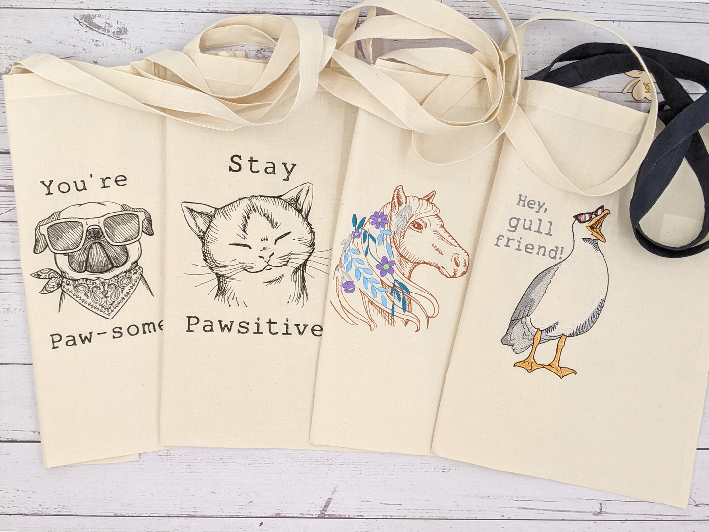 Gullfriend Cotton Tote Bag | Embroidery