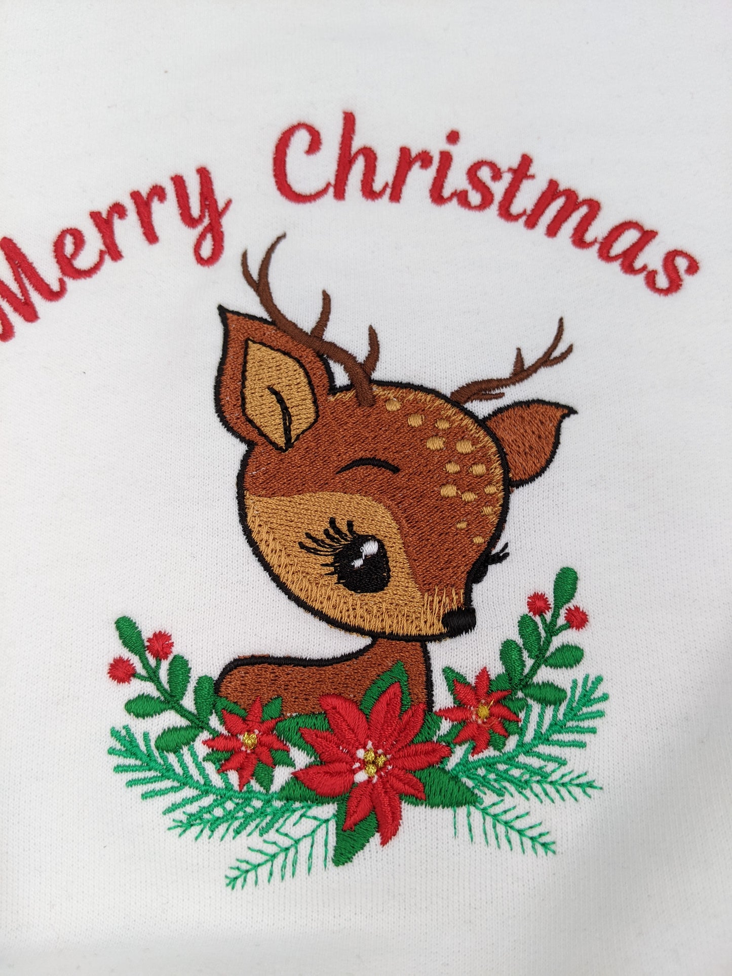 PRE- ORDER -Children's Christmas Sweatshirt | Personalised | Christmas Jumper | Cute Reindeer | Xmas Jumper | Embroidered