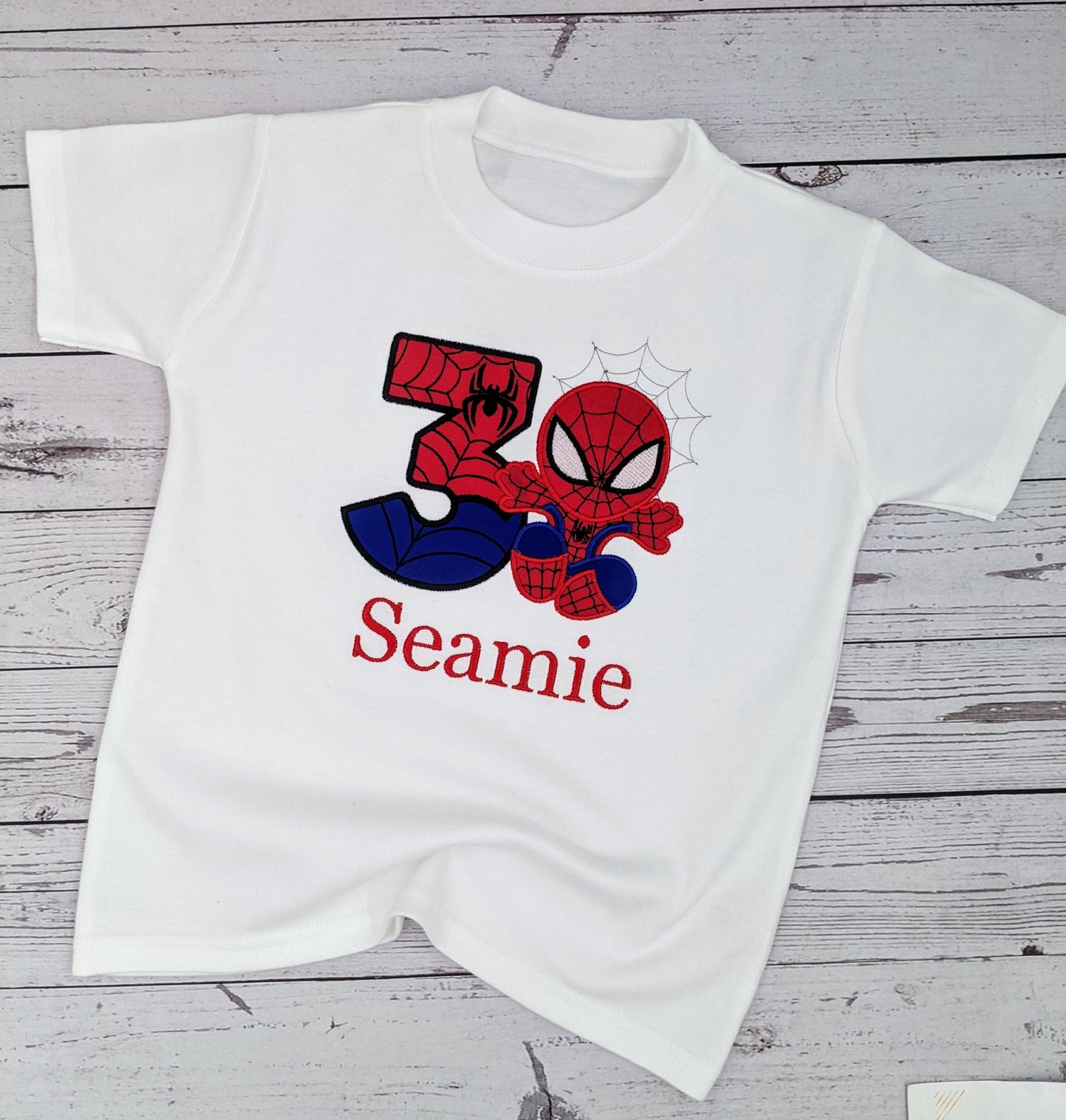 Children Personalised Spider Superhero- Embroidery