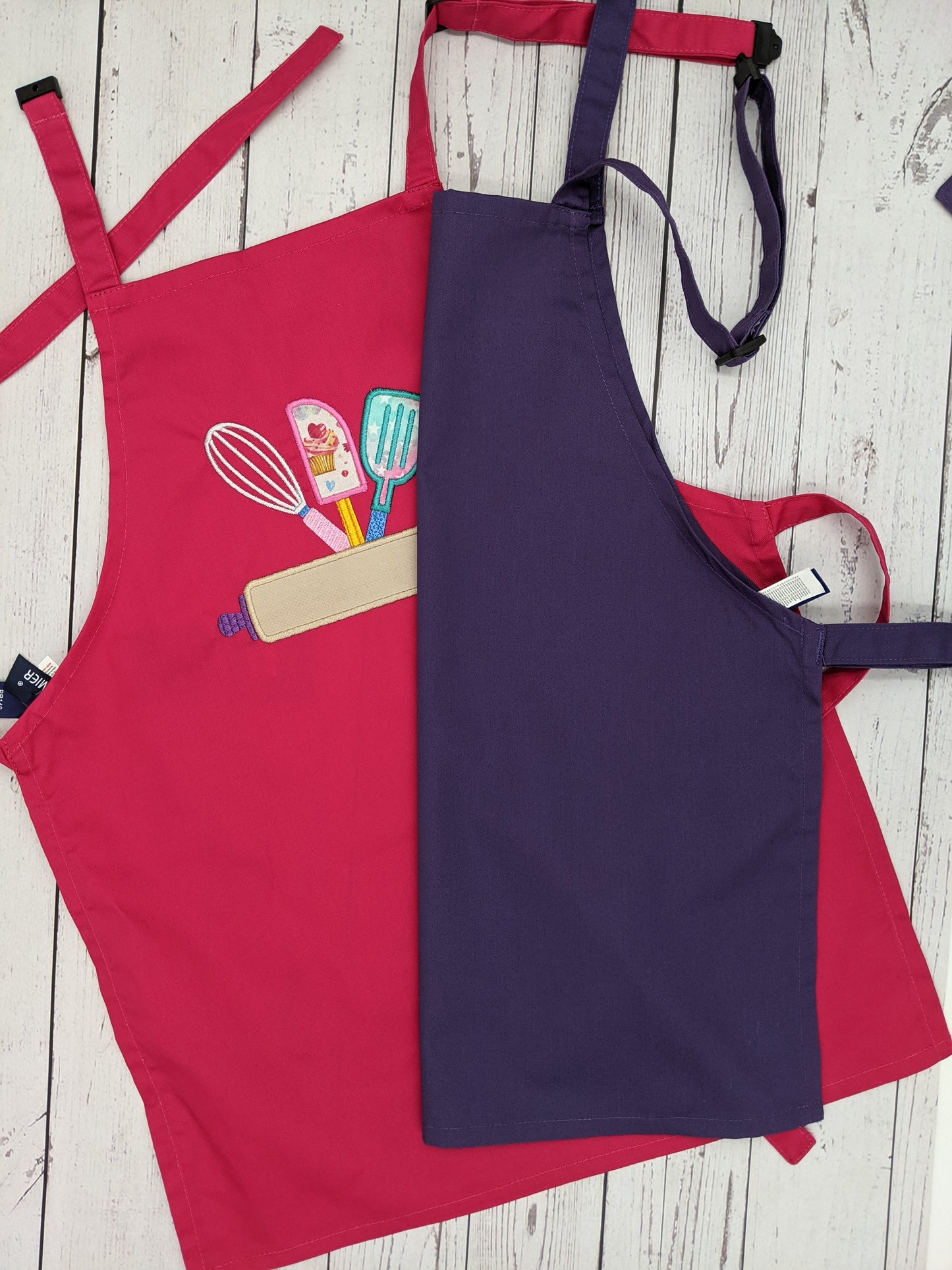 Children's personalised Aprons 3-6 Years old (Color pink or Purple)