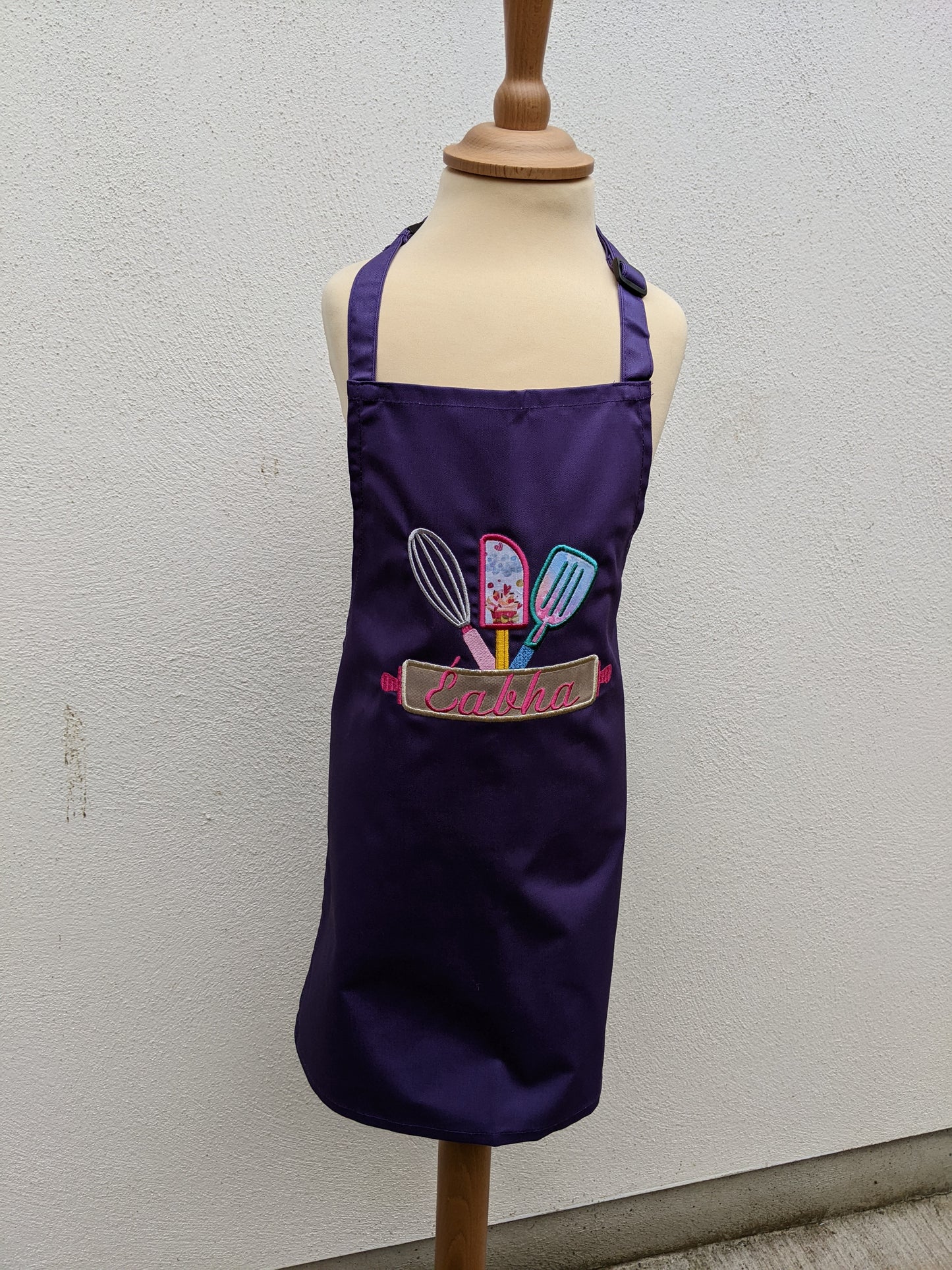 Children's personalised Aprons 3-6 Years old (Color pink or Purple)