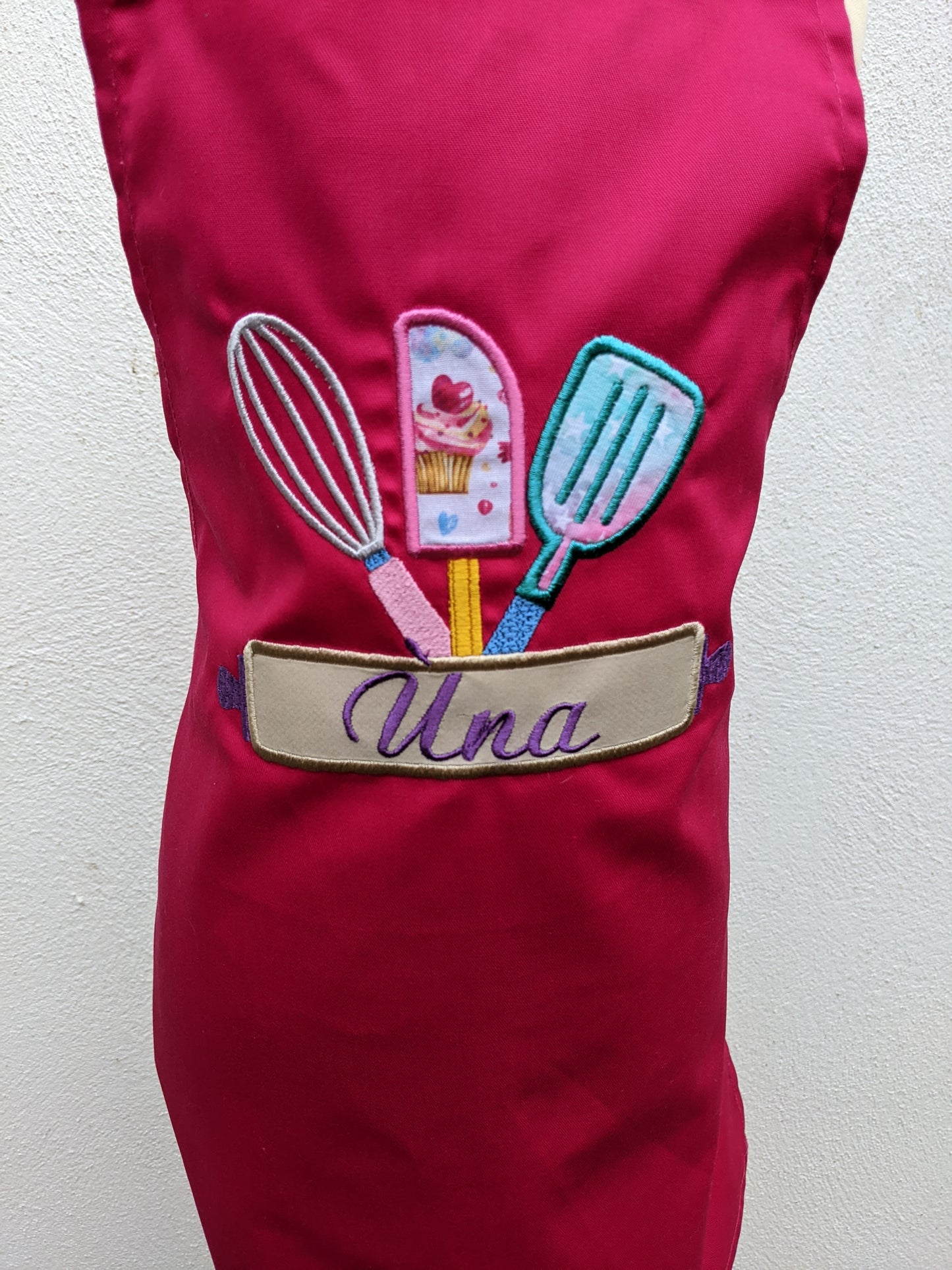 Children's personalised Aprons 3-6 Years old (Color pink or Purple)