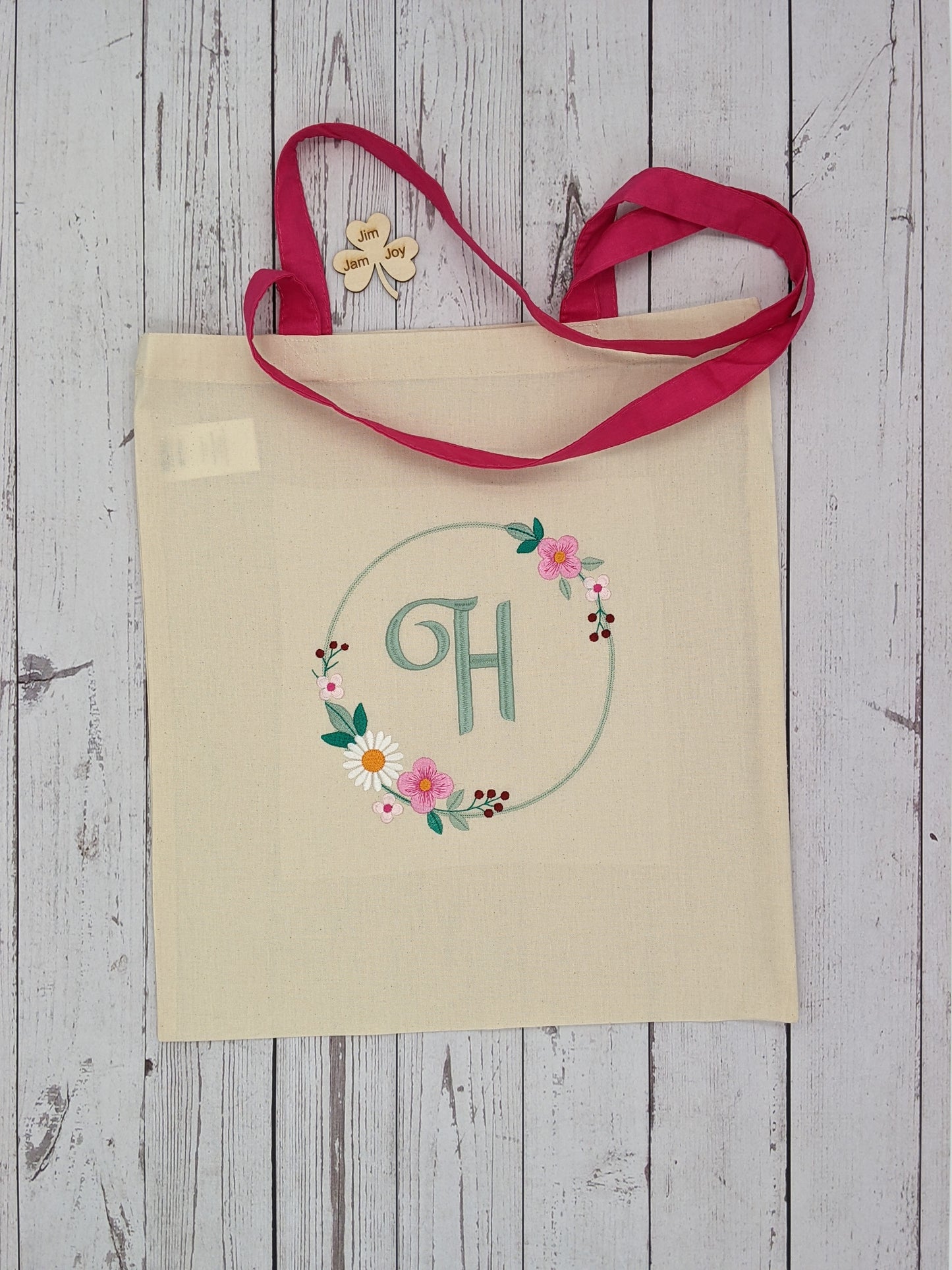 Personalised Monogramed Tote Bag | Bridesmaids Gift | Embroidered | Canvas | Tote Bag Gift | Long Handle Tote Bag | Initial Embroidered tote