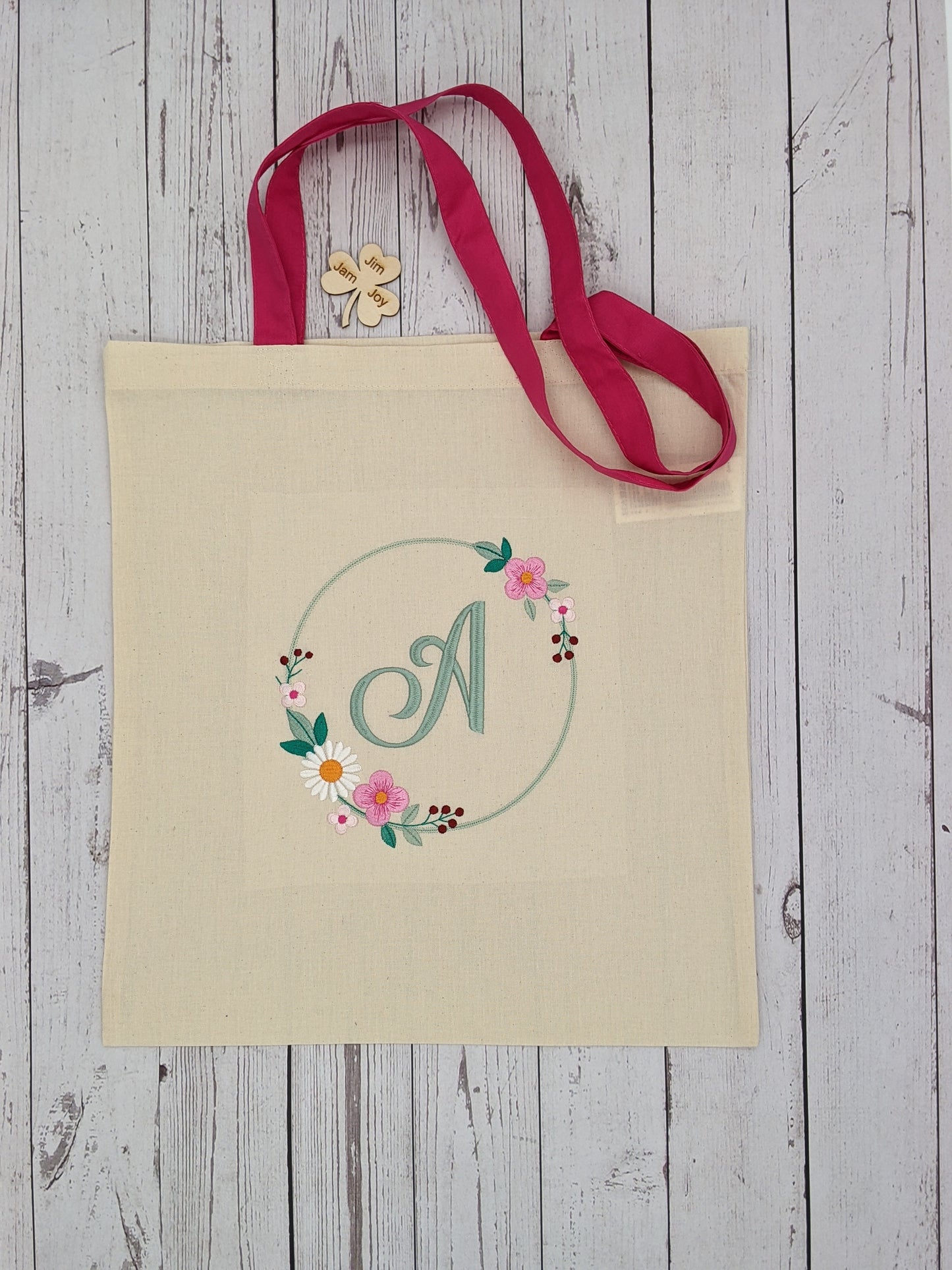 Personalised Monogramed Tote Bag | Bridesmaids Gift | Embroidered | Canvas | Tote Bag Gift | Long Handle Tote Bag | Initial Embroidered tote