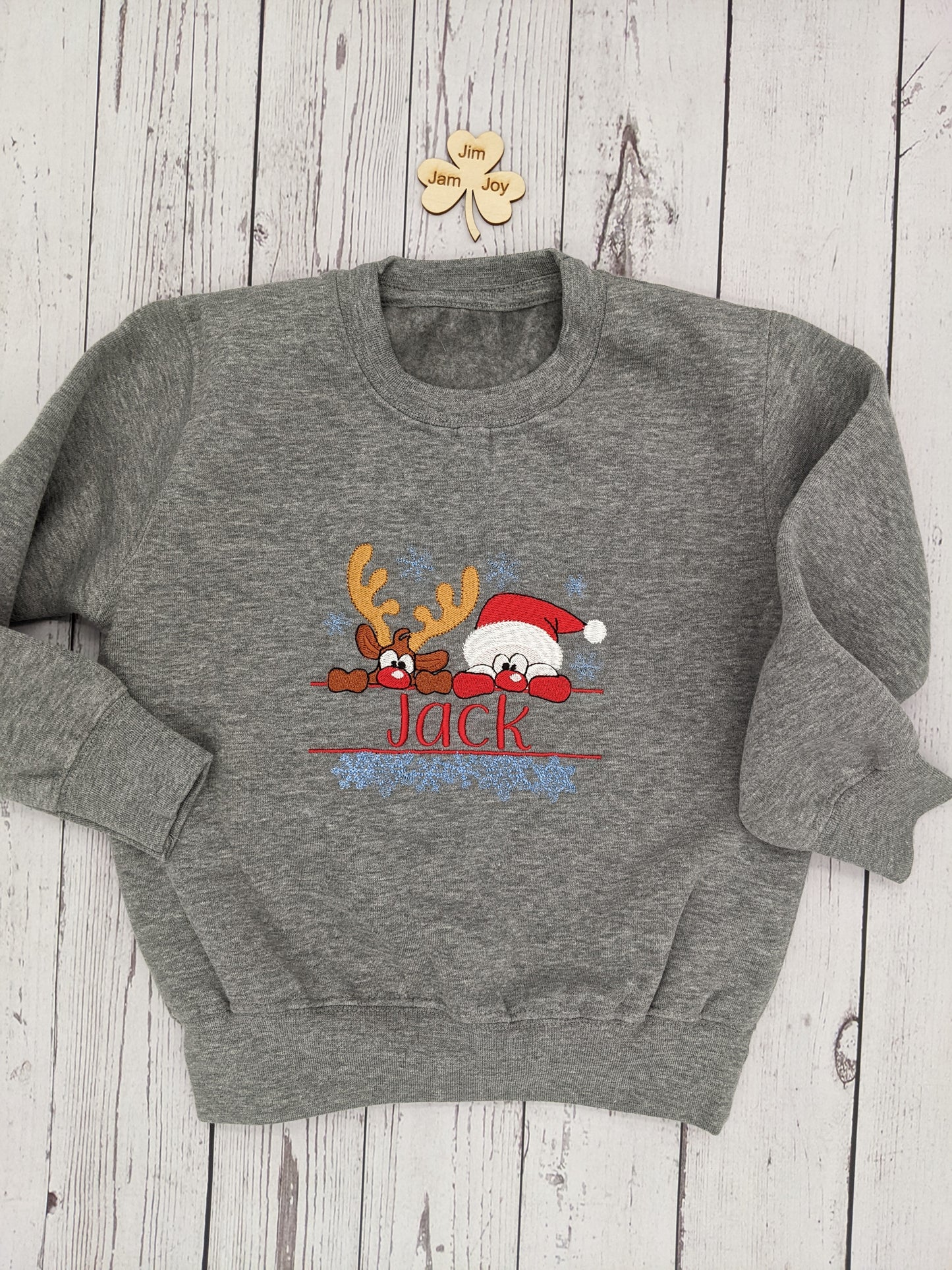 Rudolph and Santa sweatshirt christmas