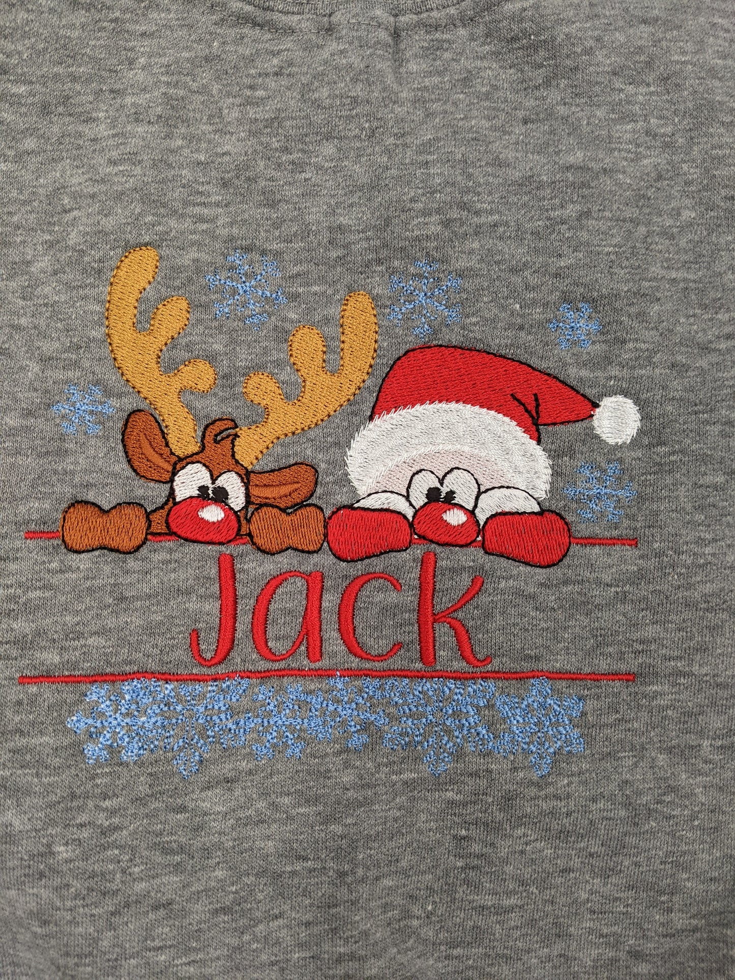 Rudolph and Santa sweatshirt christmas