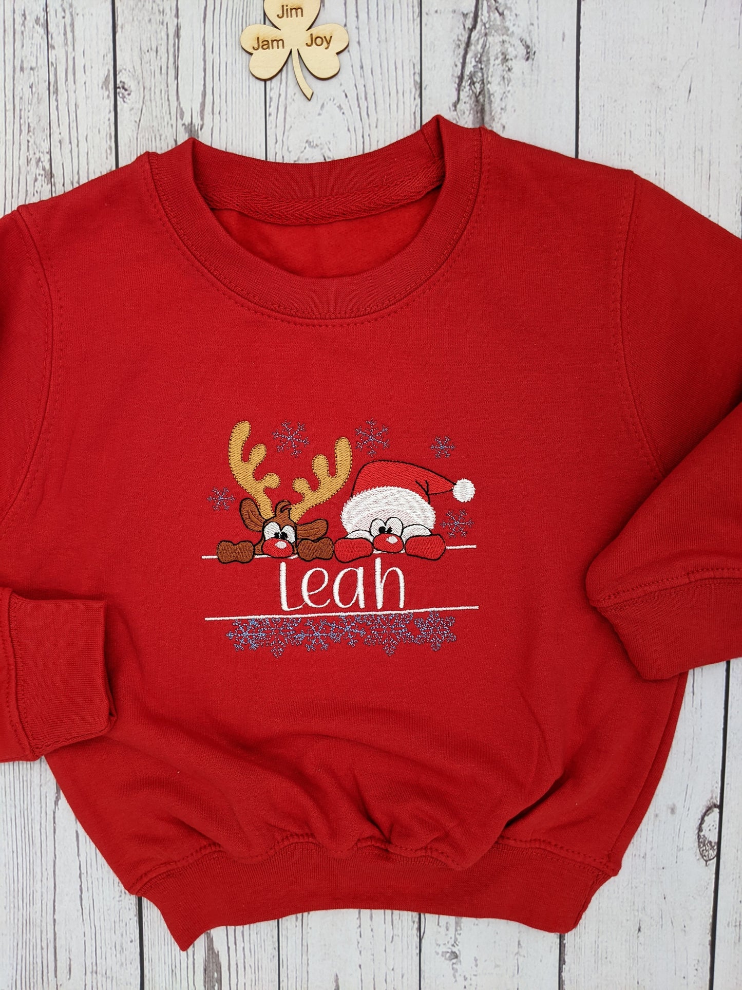 Rudolph and Santa sweatshirt christmas