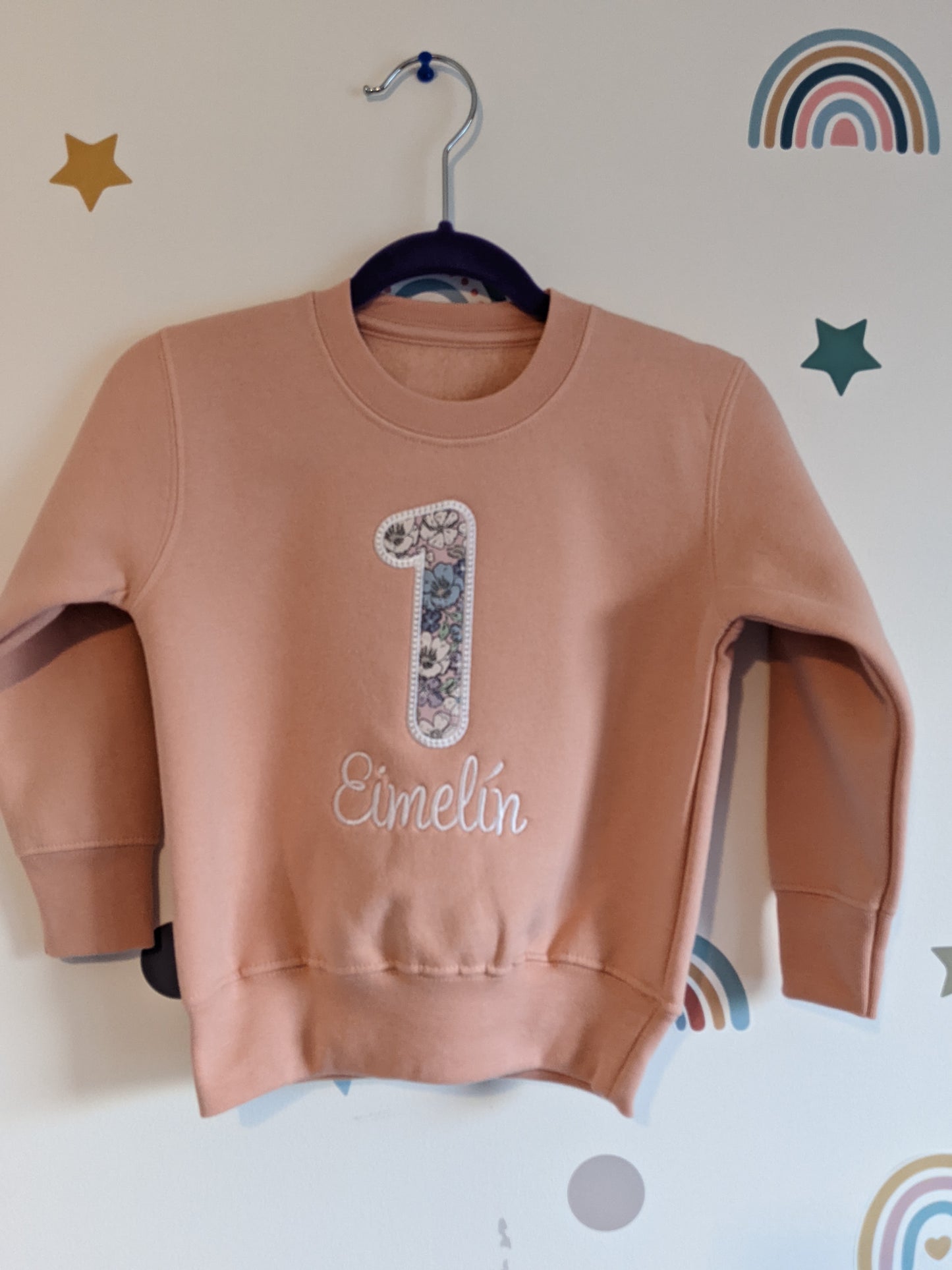 Children's Birthday Sweatshirt | Flowers | Dinosaurs | Space | Embroidery