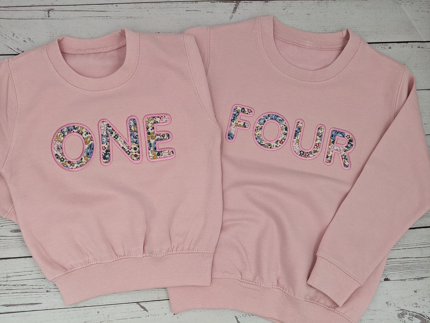 Children's First Birthday Sweatshirt | All Age | Flowers | Dinosaurs | Space | Embroidery