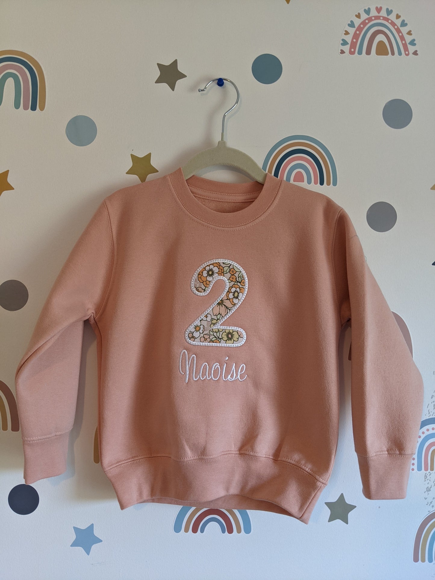 Children's Birthday Sweatshirt | Flowers | Dinosaurs | Space | Embroidery
