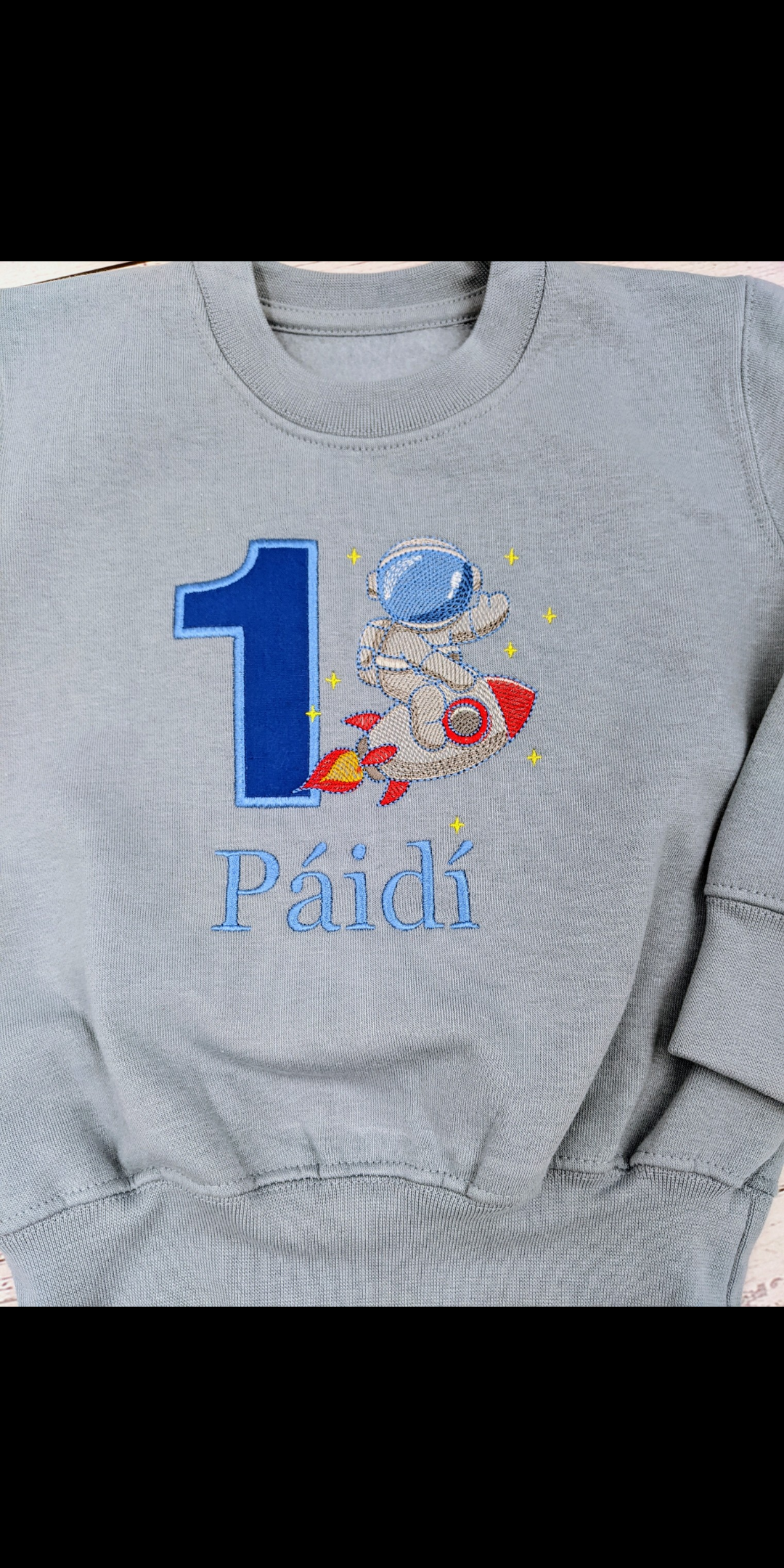 Astronaut Birthday Sweatshirt | personalised birthday Tshirt | Spaceman ! Embroidery