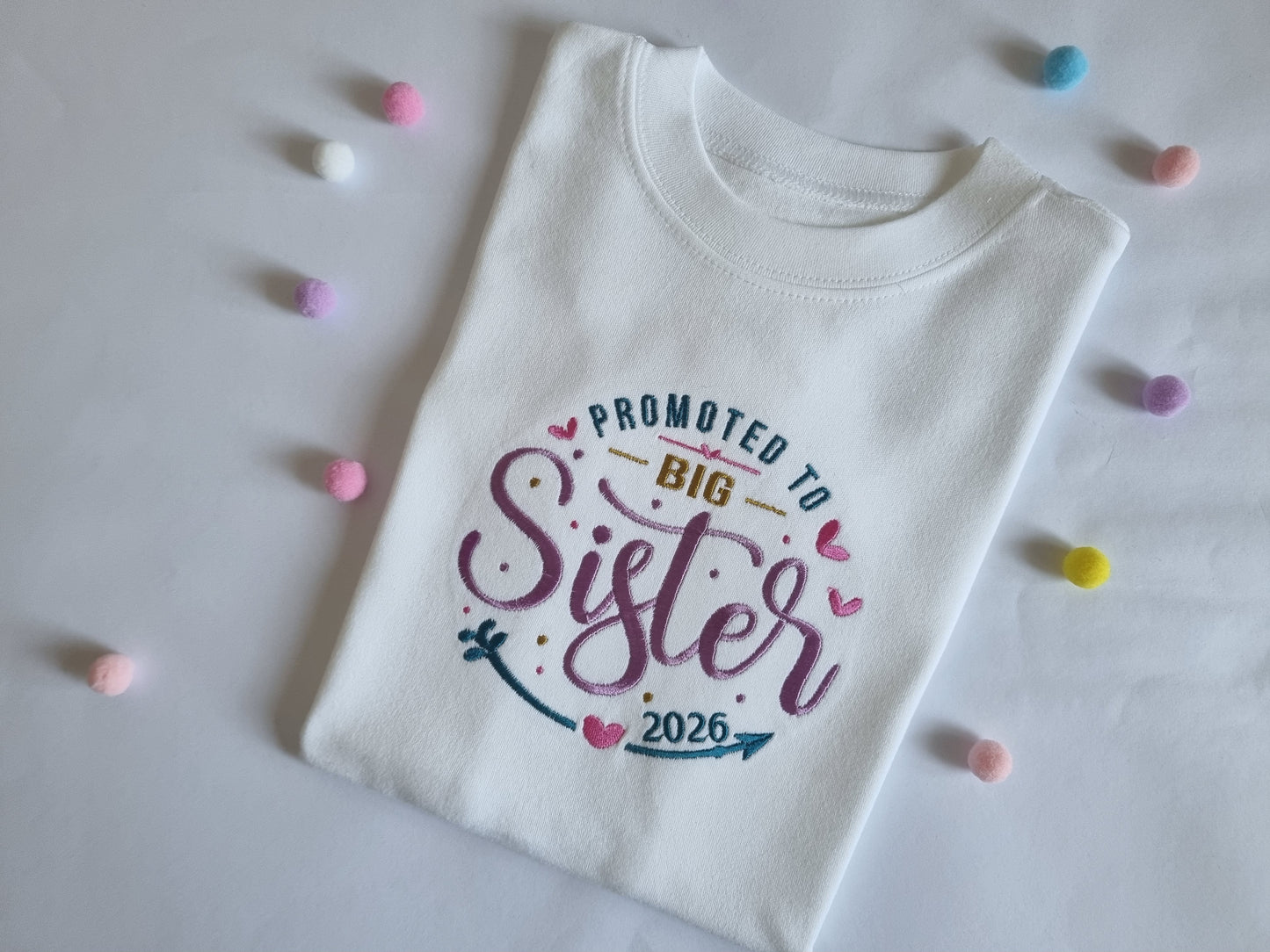 Promoted to Big Sister Tshirt, Birth Announcement Top, Gifts For Girls, Pregnancy announcement