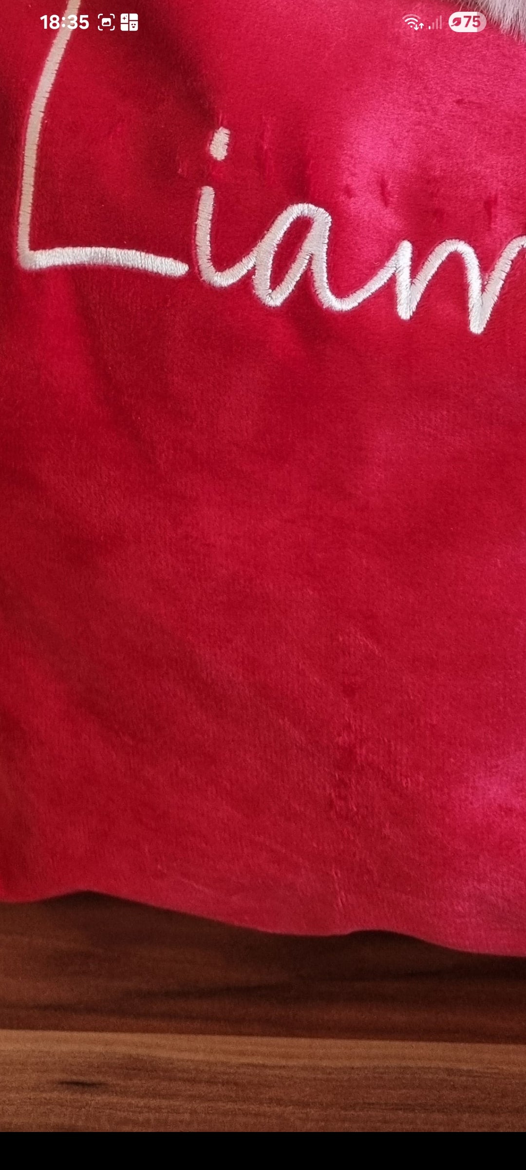 Personnalised Plain Large Santa Sacks in Red - Embroidery