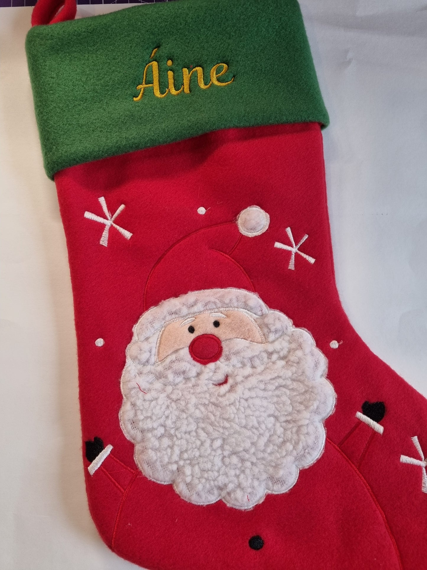 Personalised Santa Christmas Stockings | Stockings with Name | Cute Christmas Decoration | Embroidered