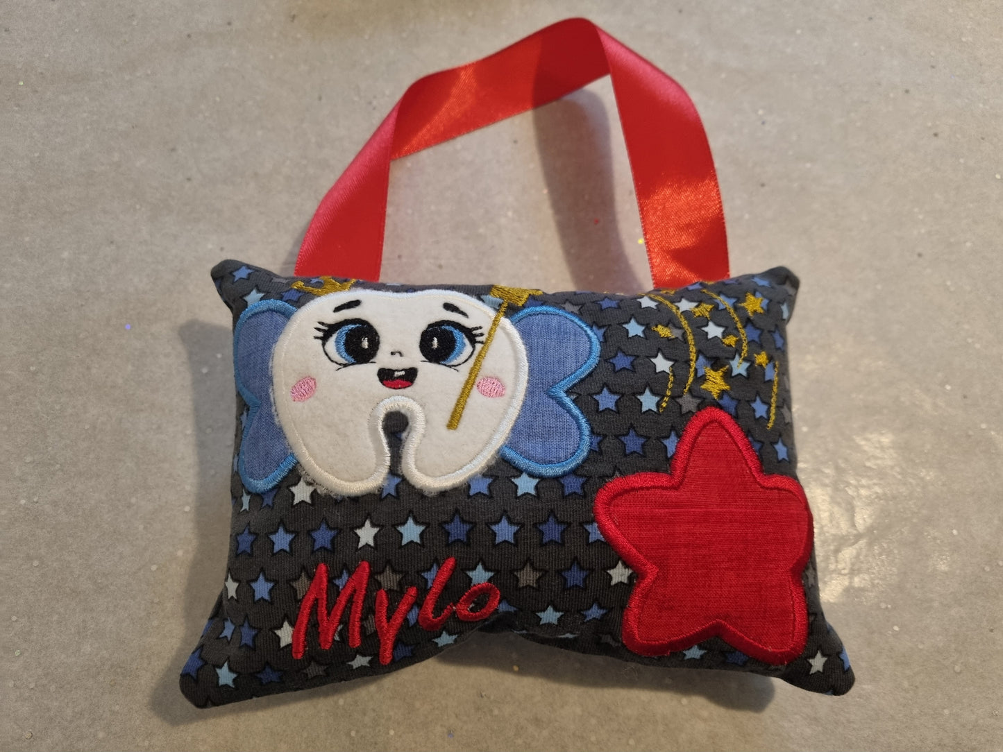 Tooth Fairy pillow, door hanger with pouch
