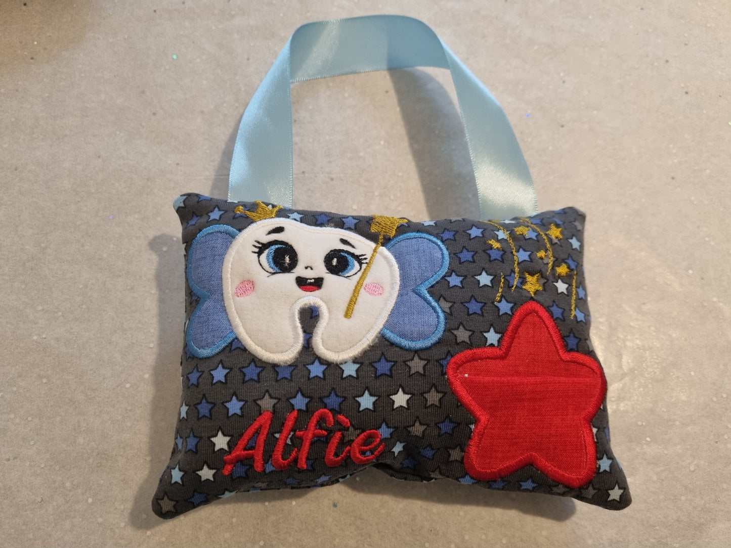 Tooth Fairy pillow, door hanger with pouch