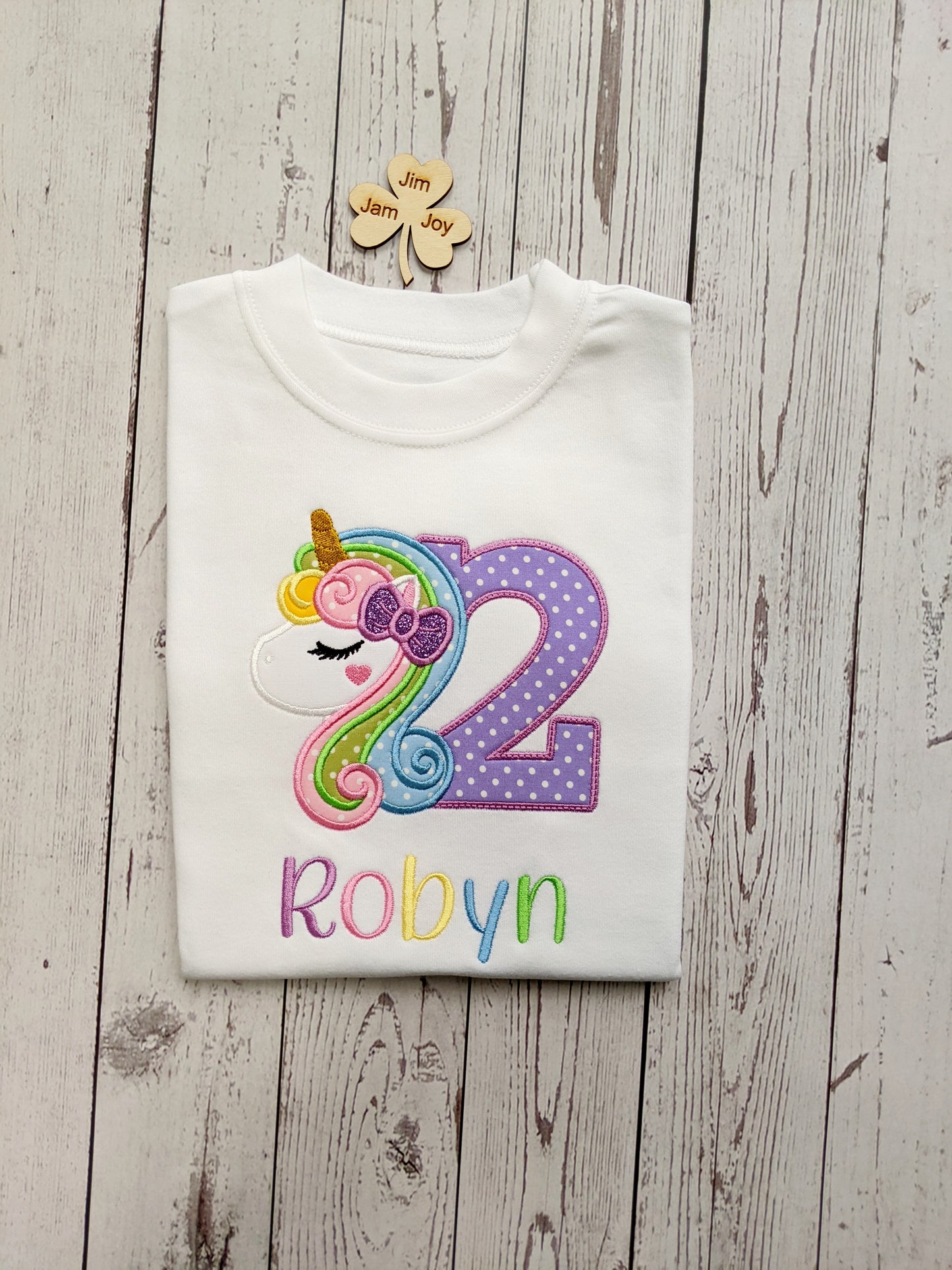 Girls birthday tshirt with Rainbow hair