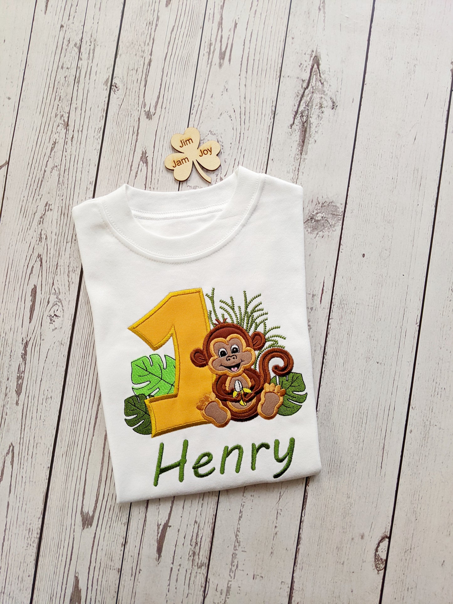 Children 1st Birthday Tshirt monkey