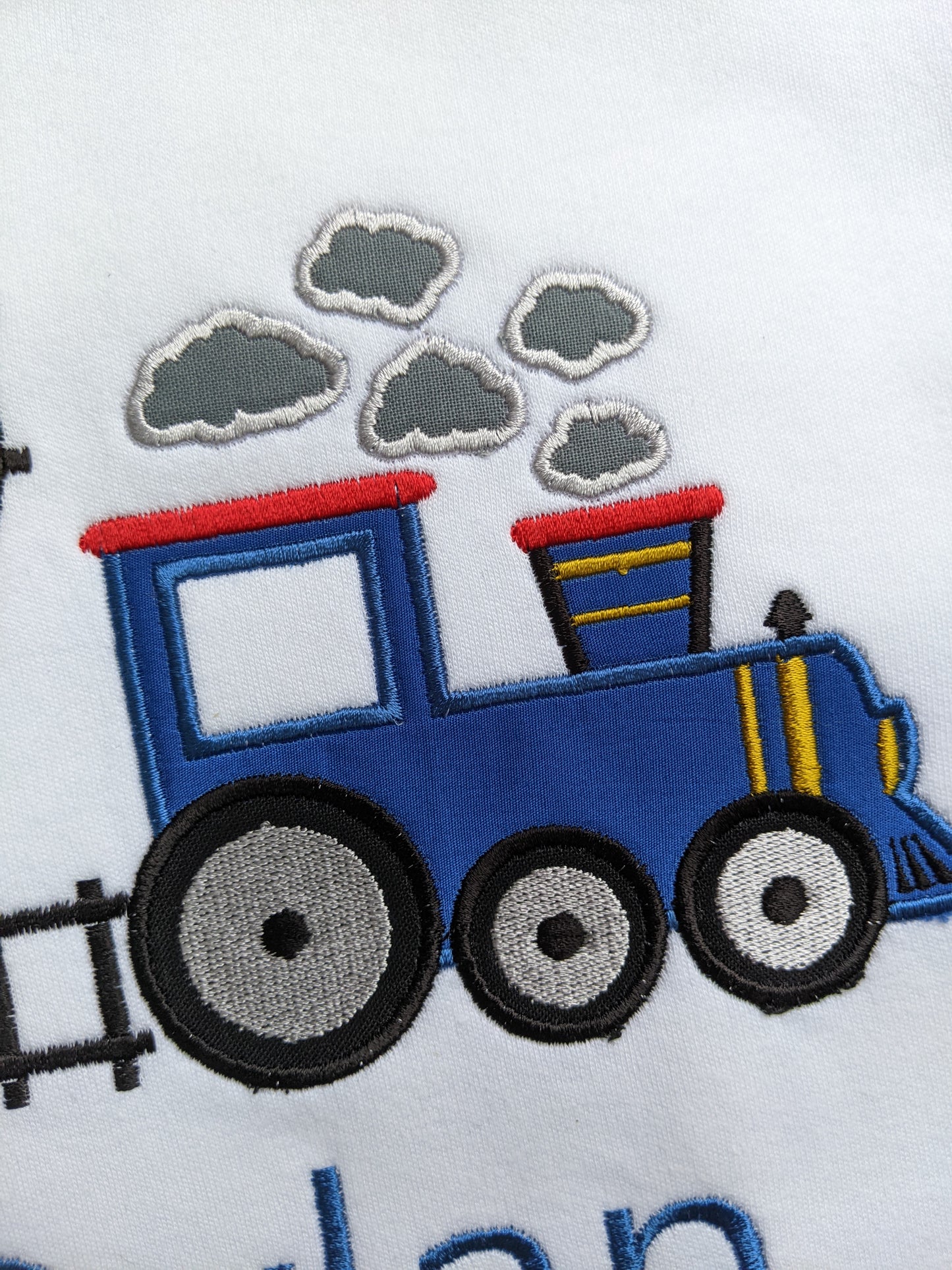 Children Birthday Tshirt train and track