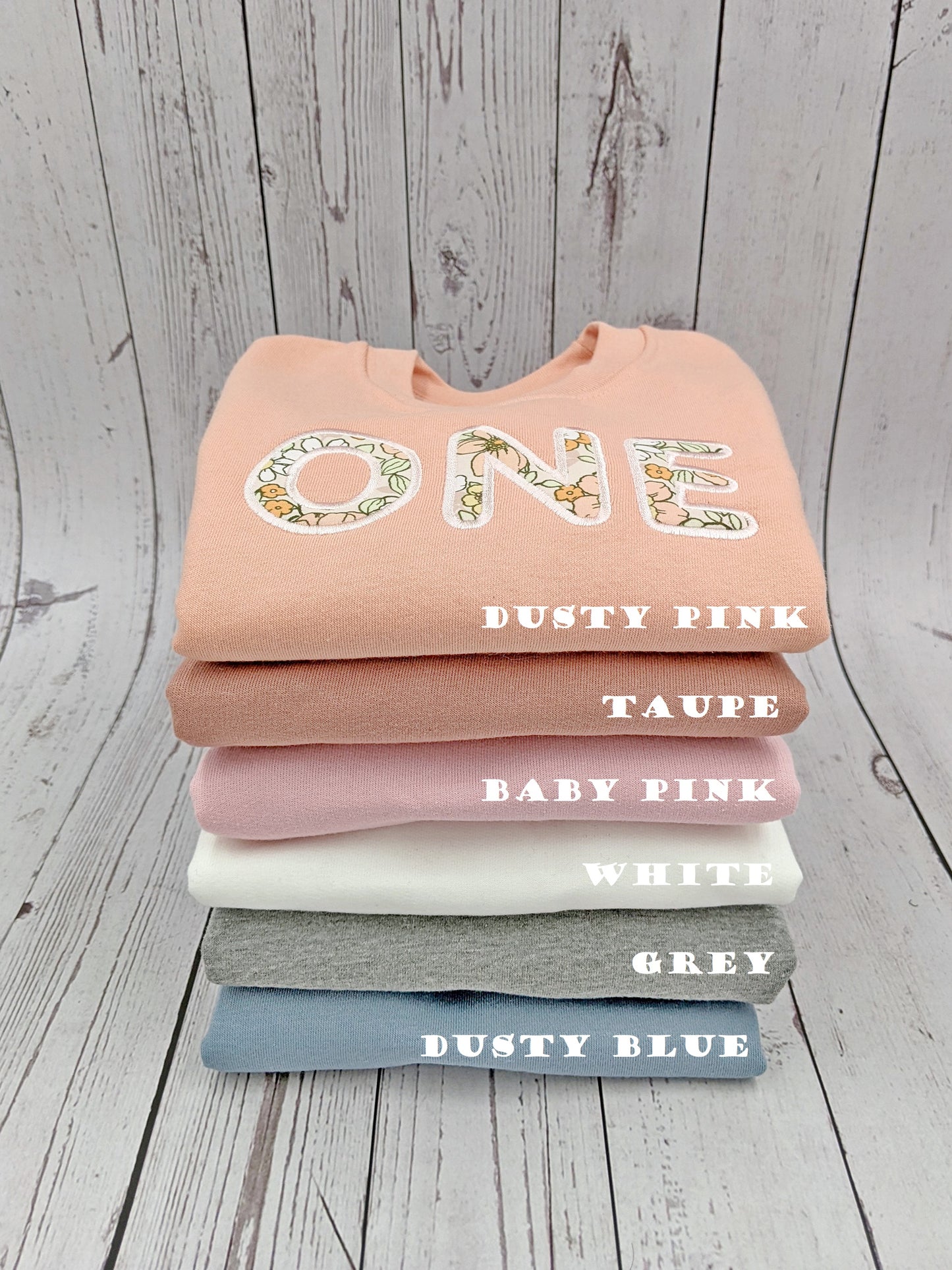 Children's First Birthday Sweatshirt | All Age | Flowers | Dinosaurs | Space | Embroidery