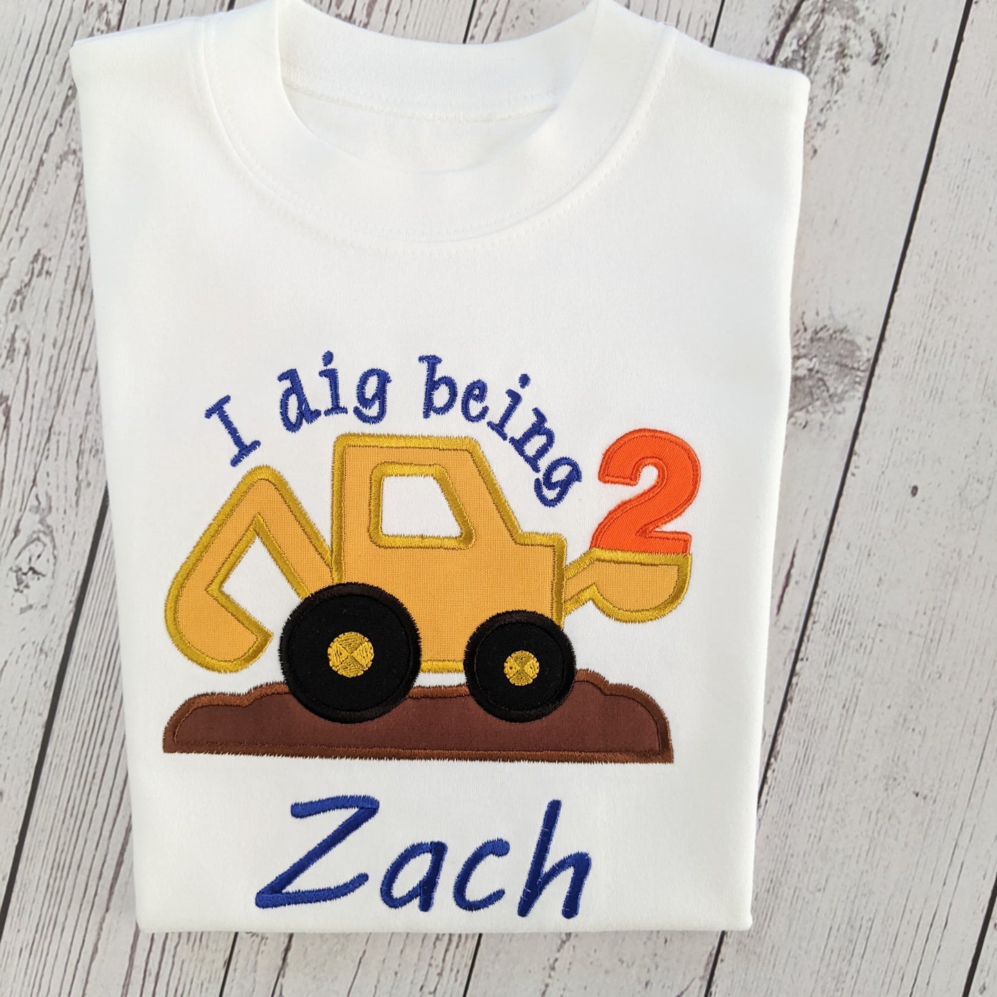 Children birthday tshirt digger