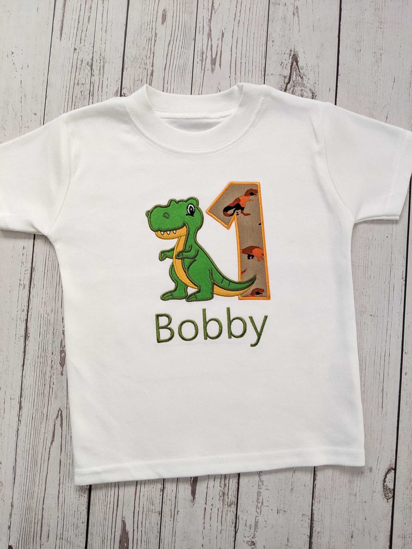 Cute Trex dinosaur children birthday tshirt