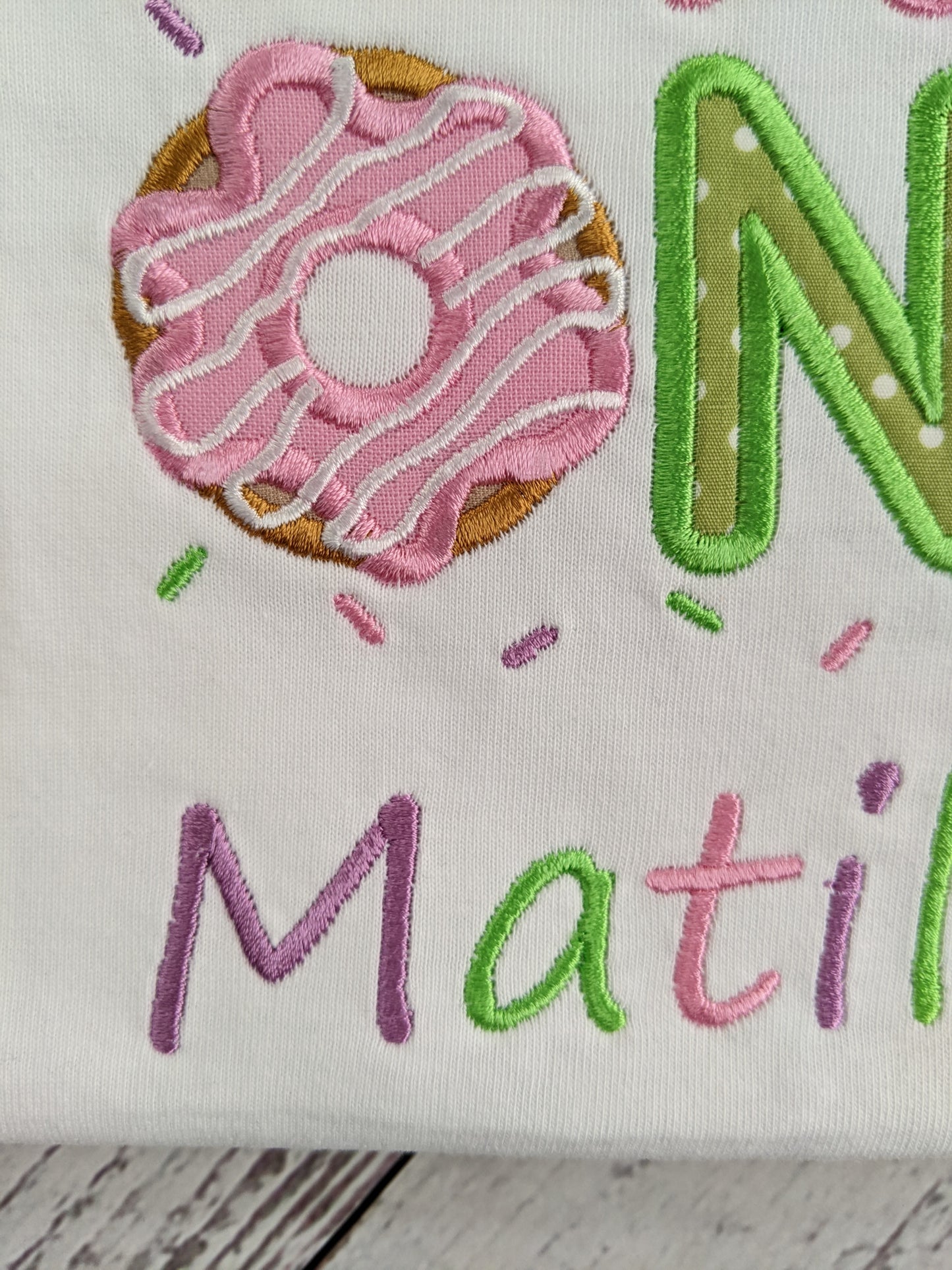 1st Birthday tshirt sweet one with donut