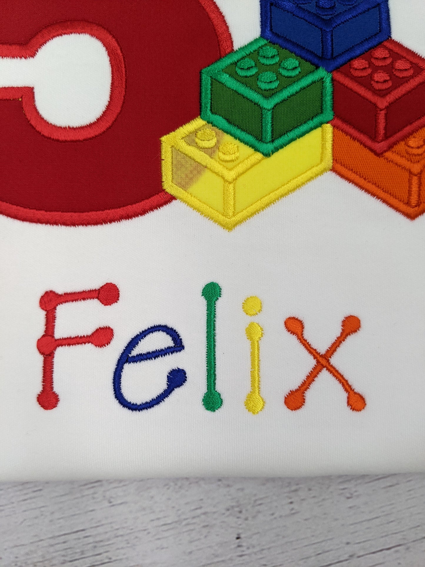 Children Birthday tshirt Lego bricks
