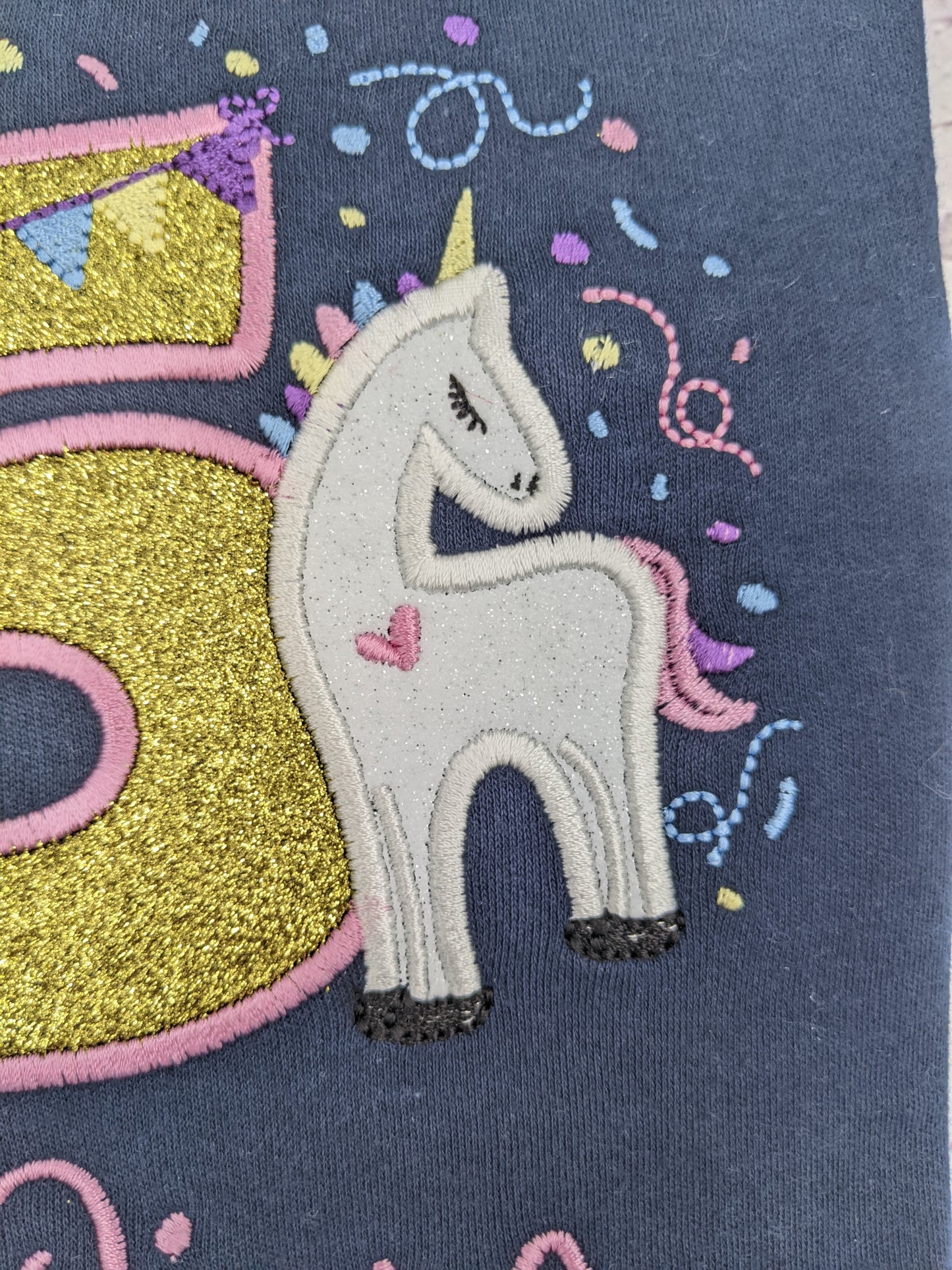 Girls Birthday Tshirt unicorn fiesta