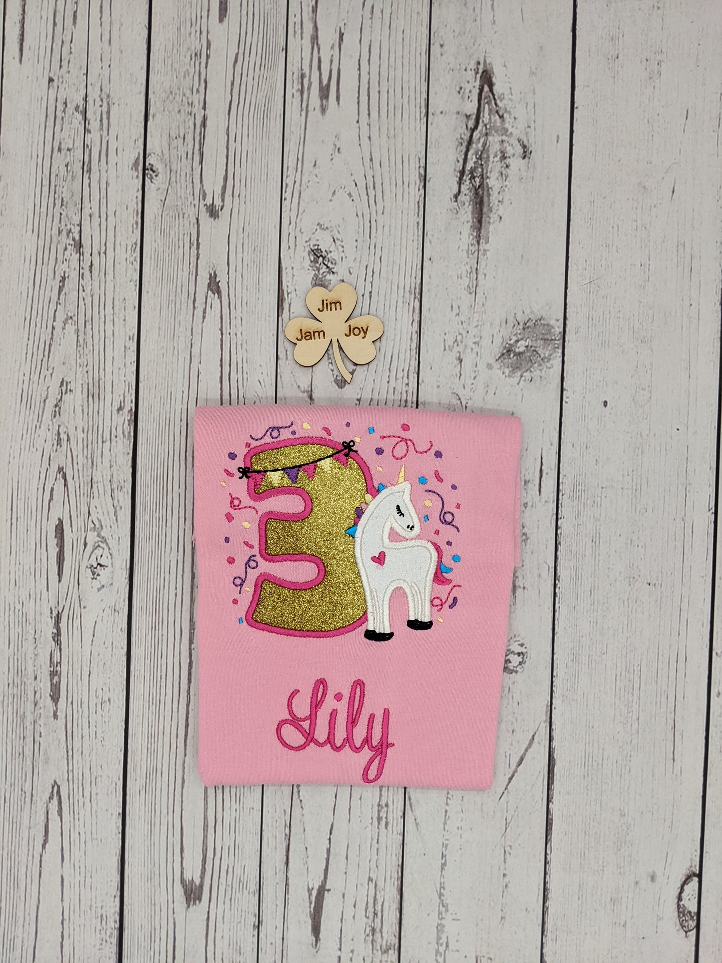 Girls Birthday Tshirt unicorn fiesta