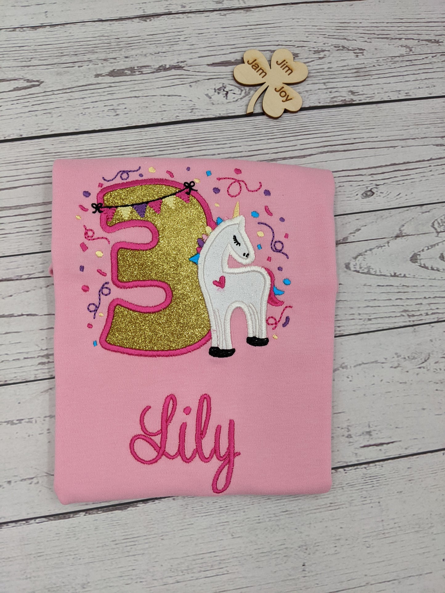 Girls Birthday Tshirt unicorn fiesta