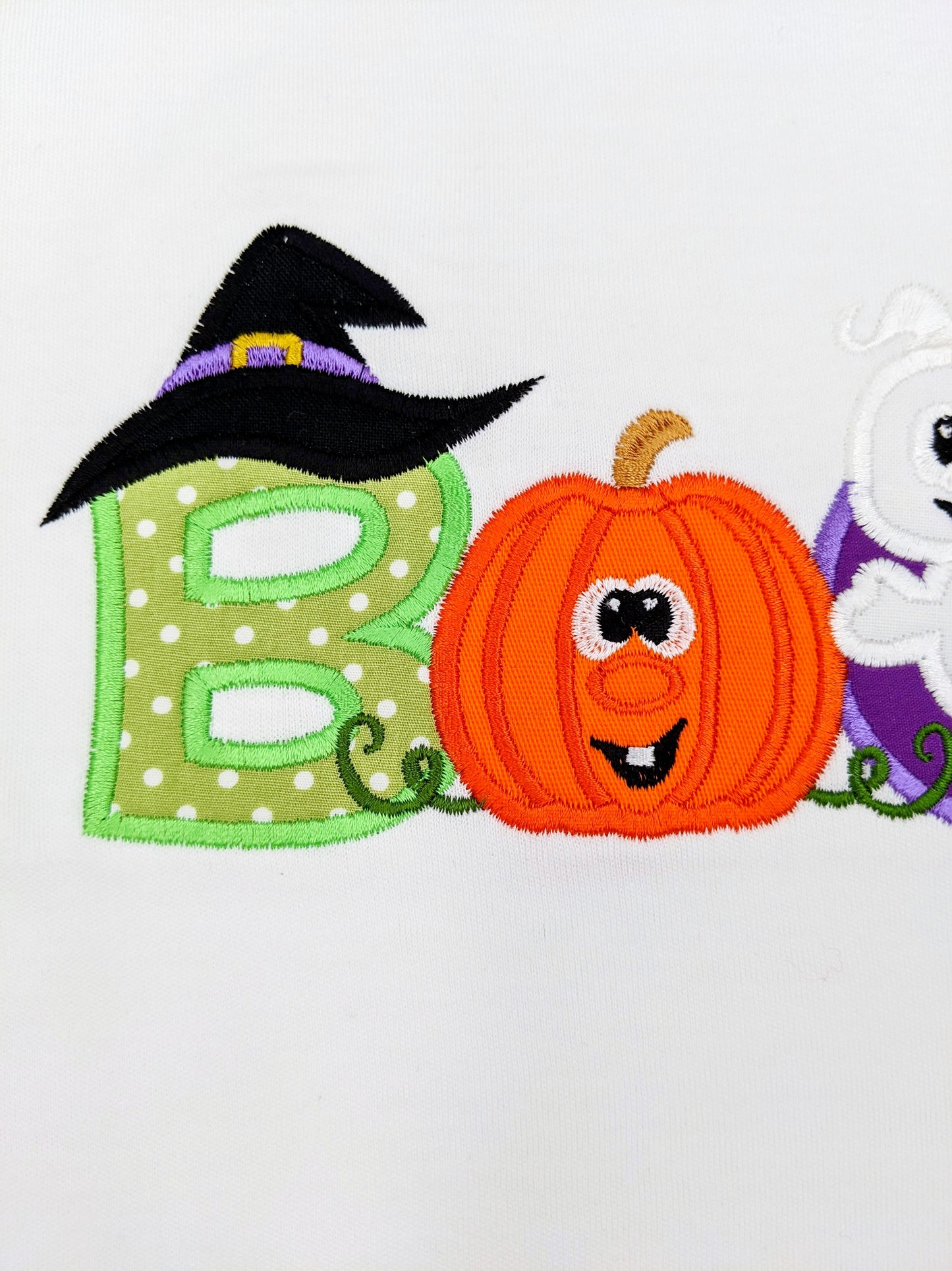 Halloween Boo Tshirt for Kids | Personalised Boo Shirt | Boo Pumpkins | Cute Halloween Tshirt | Funny Halloween Tshirt | Embroidered Tshirt