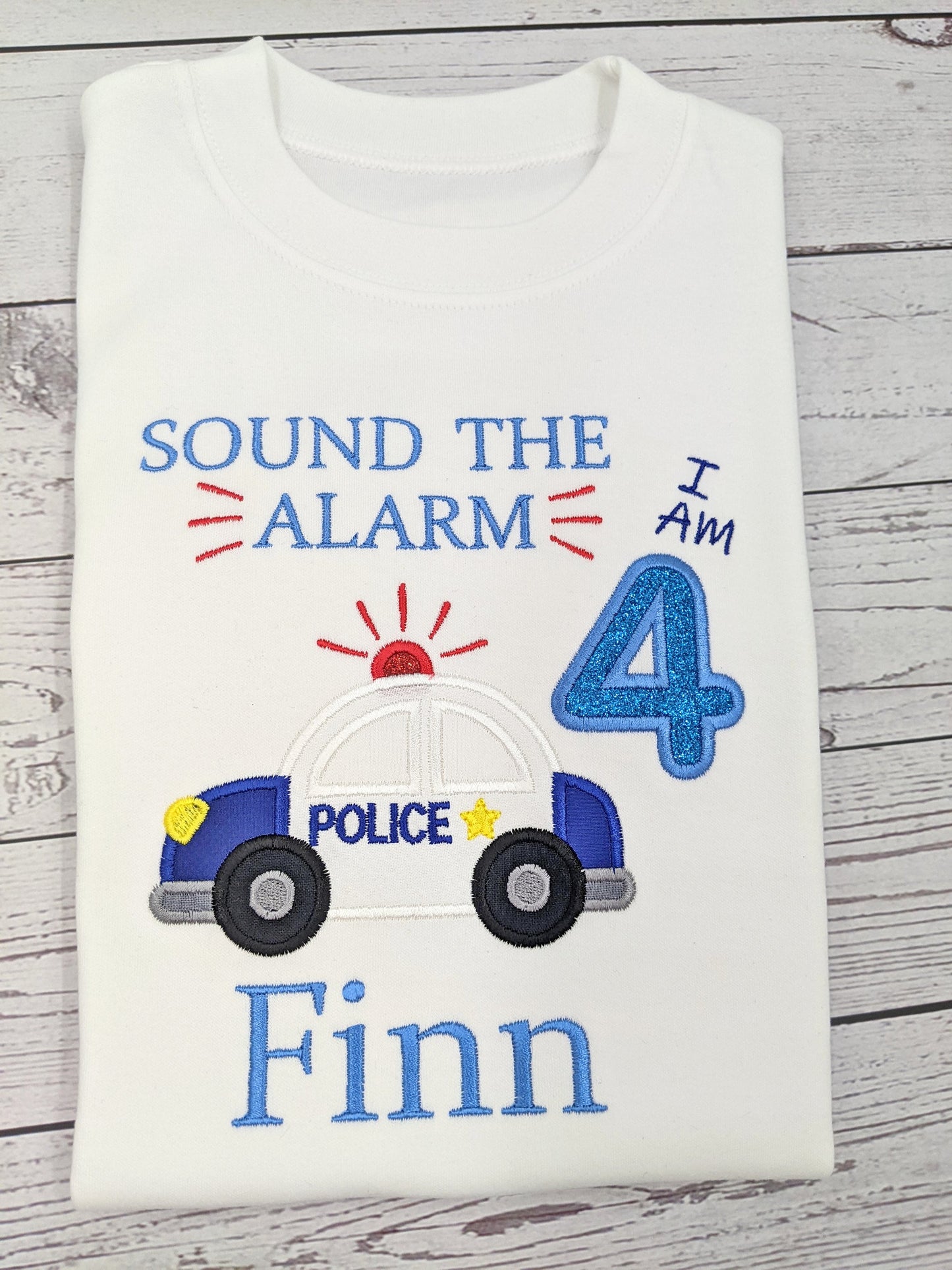 Personalised Children Police Car - Embroidery