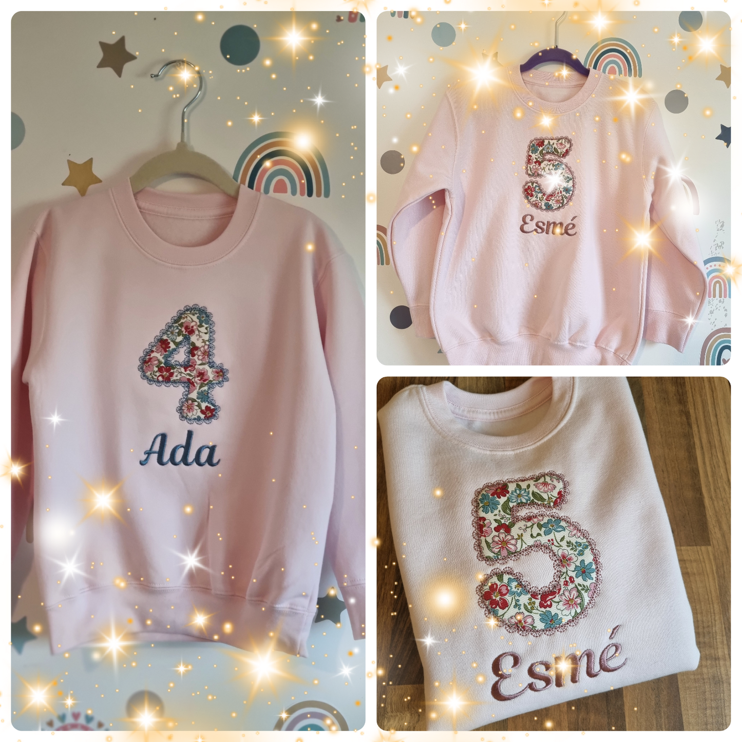 Children's  Birthday Sweatshirt with Liberty of London