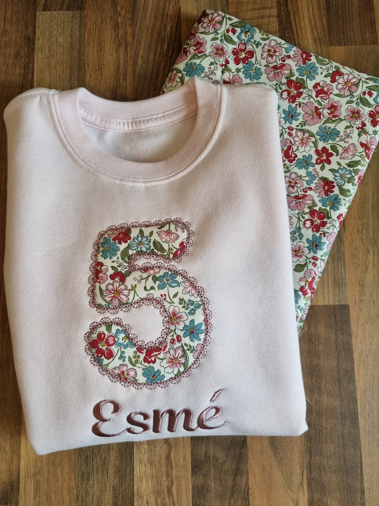 Children's  Birthday Sweatshirt with Liberty of London