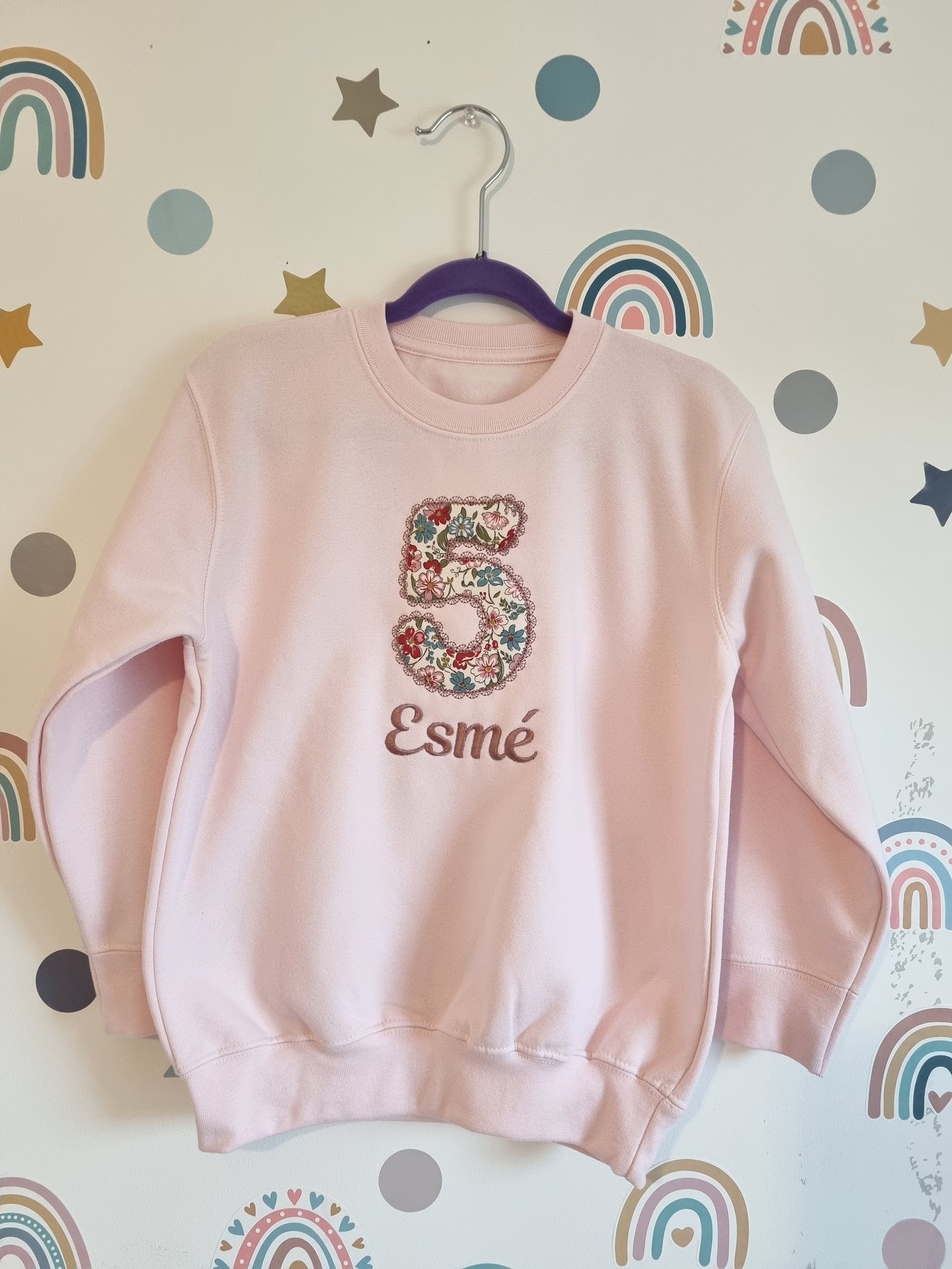 Children's  Birthday Sweatshirt with Liberty of London