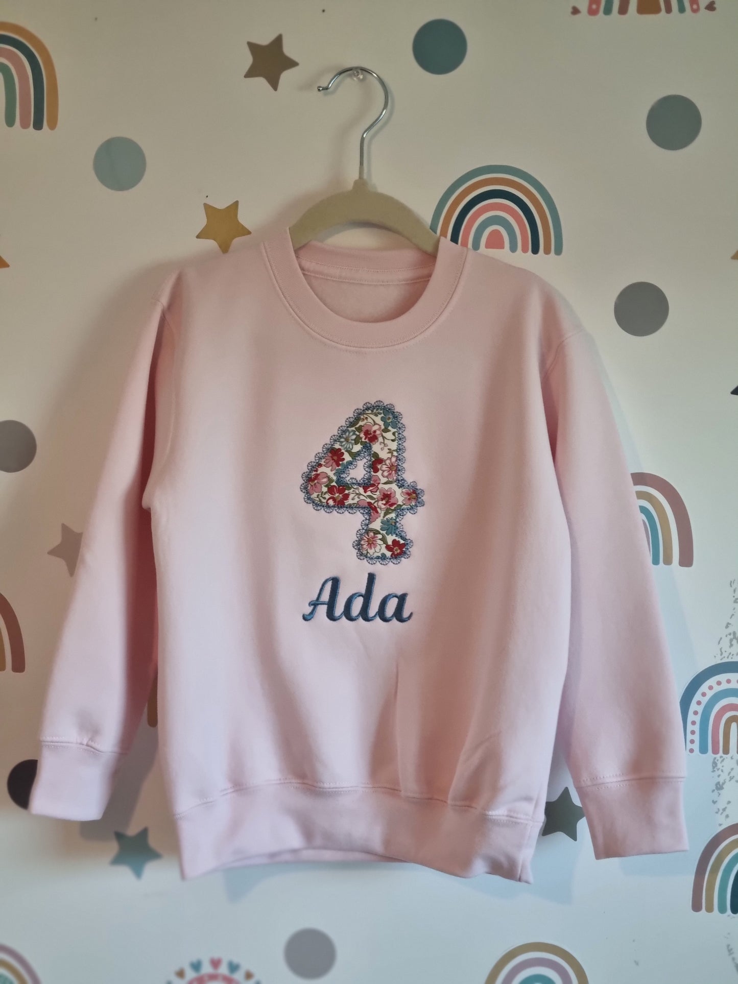 Children's  Birthday Sweatshirt with Liberty of London