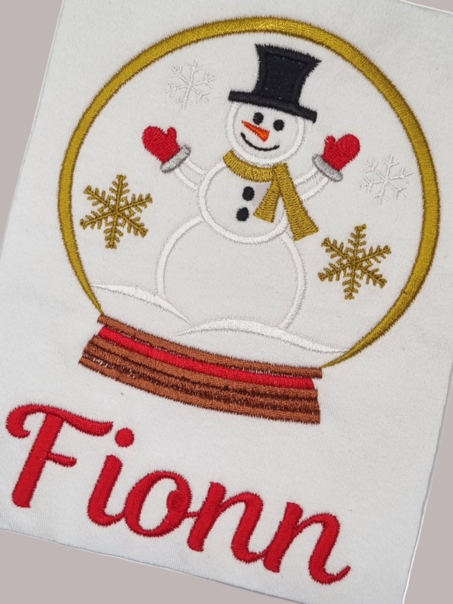 Personnaliseds Children's Christmas Sweatshirt -  Snowman  - Embroidery
