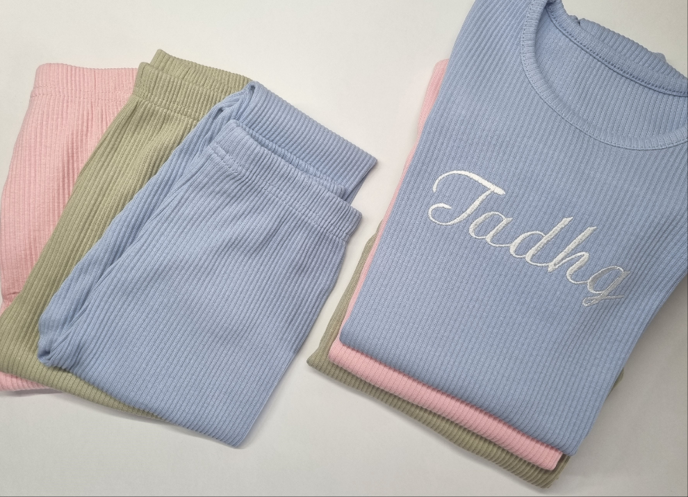 PERSONALISED MATCHING Lounge Set Loungewear Long Sleeve Clothes - Pjs - Embroidery