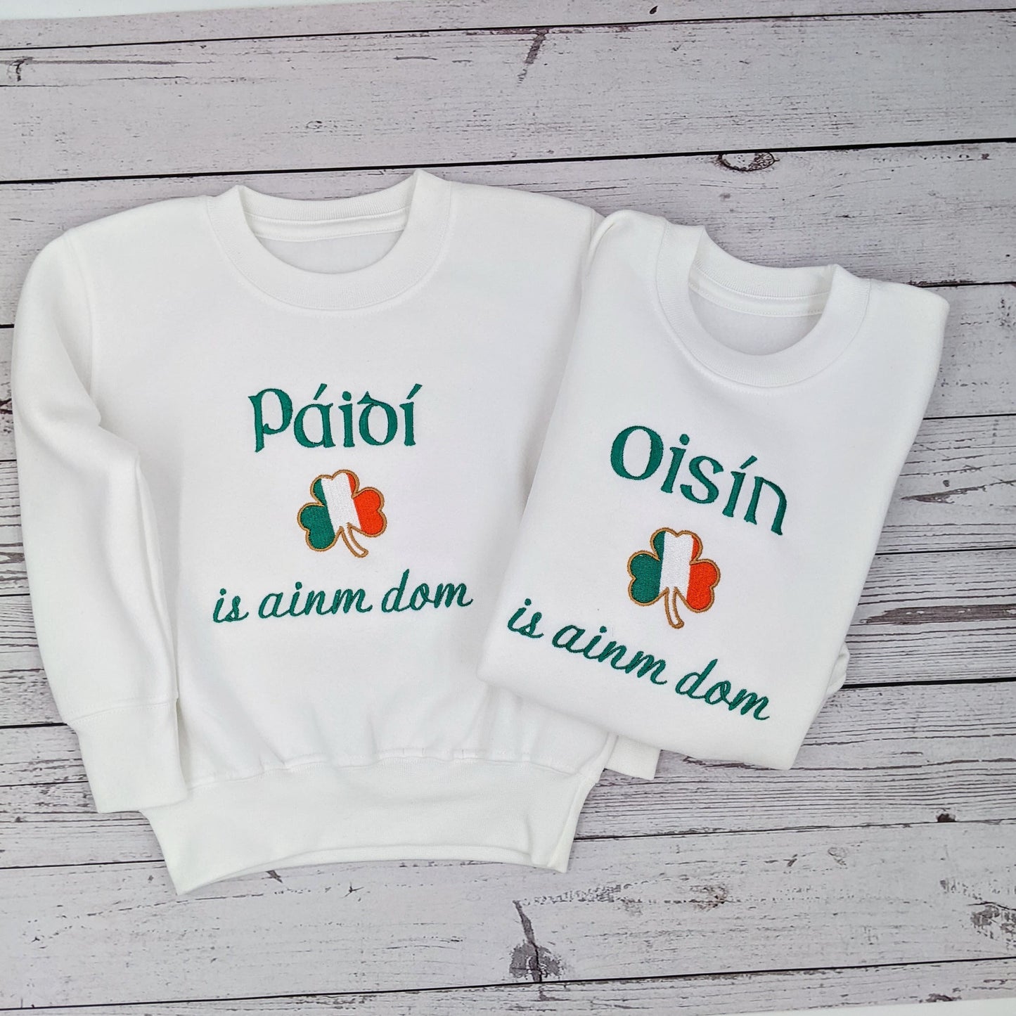 As Gaeilge - Sweatshirt My Name is in Irish Language Baby Gift | Embroidery