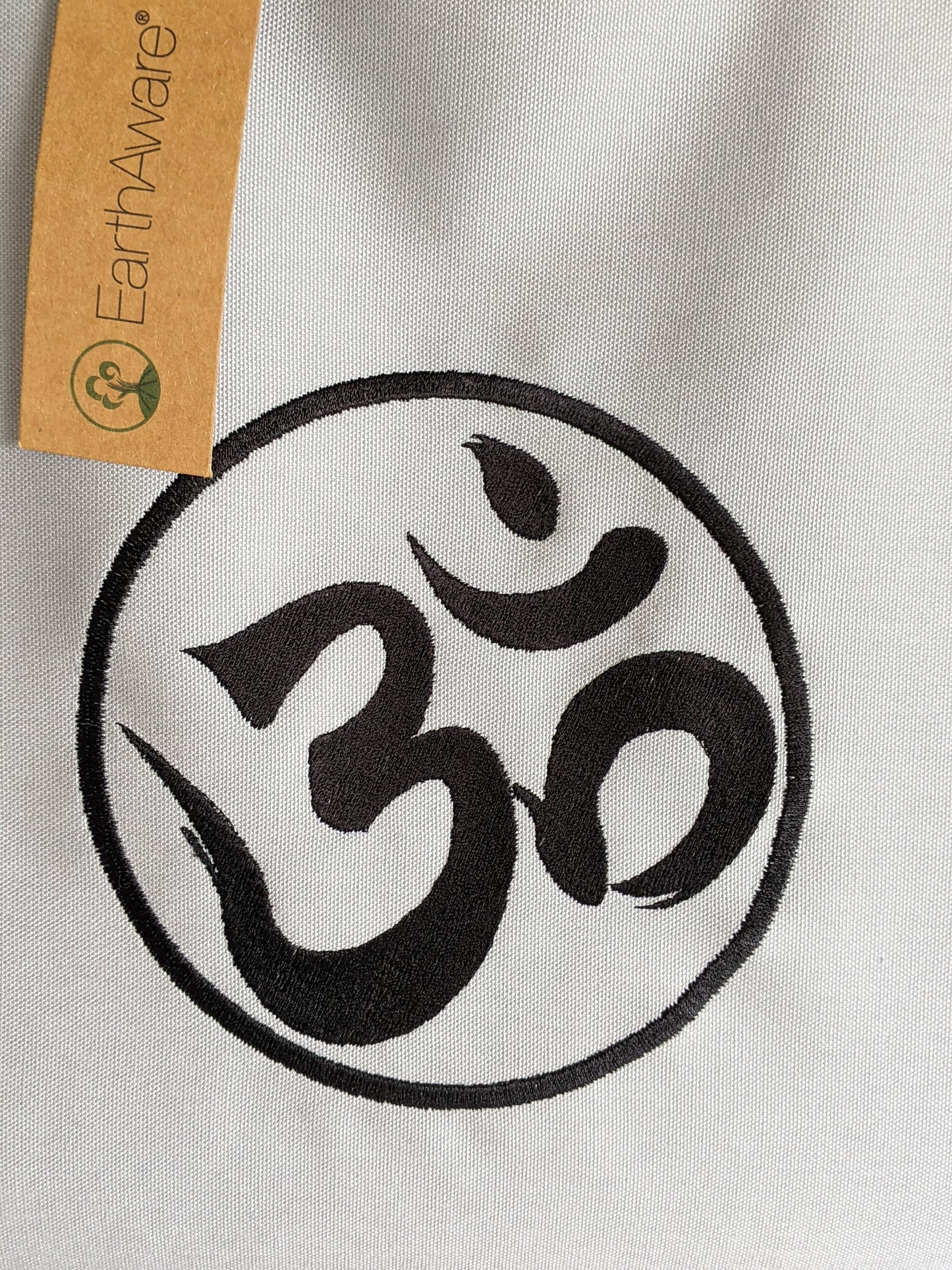 Personalised Organic Yoga Tote bag with mat pocket - Om Symbol