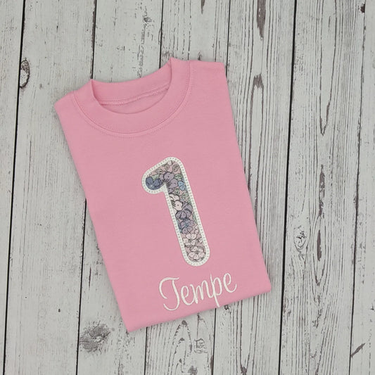 Children Personalised 2nd Birthday Sweatshirt with Monogram Floral Fon –  JimJamJoy