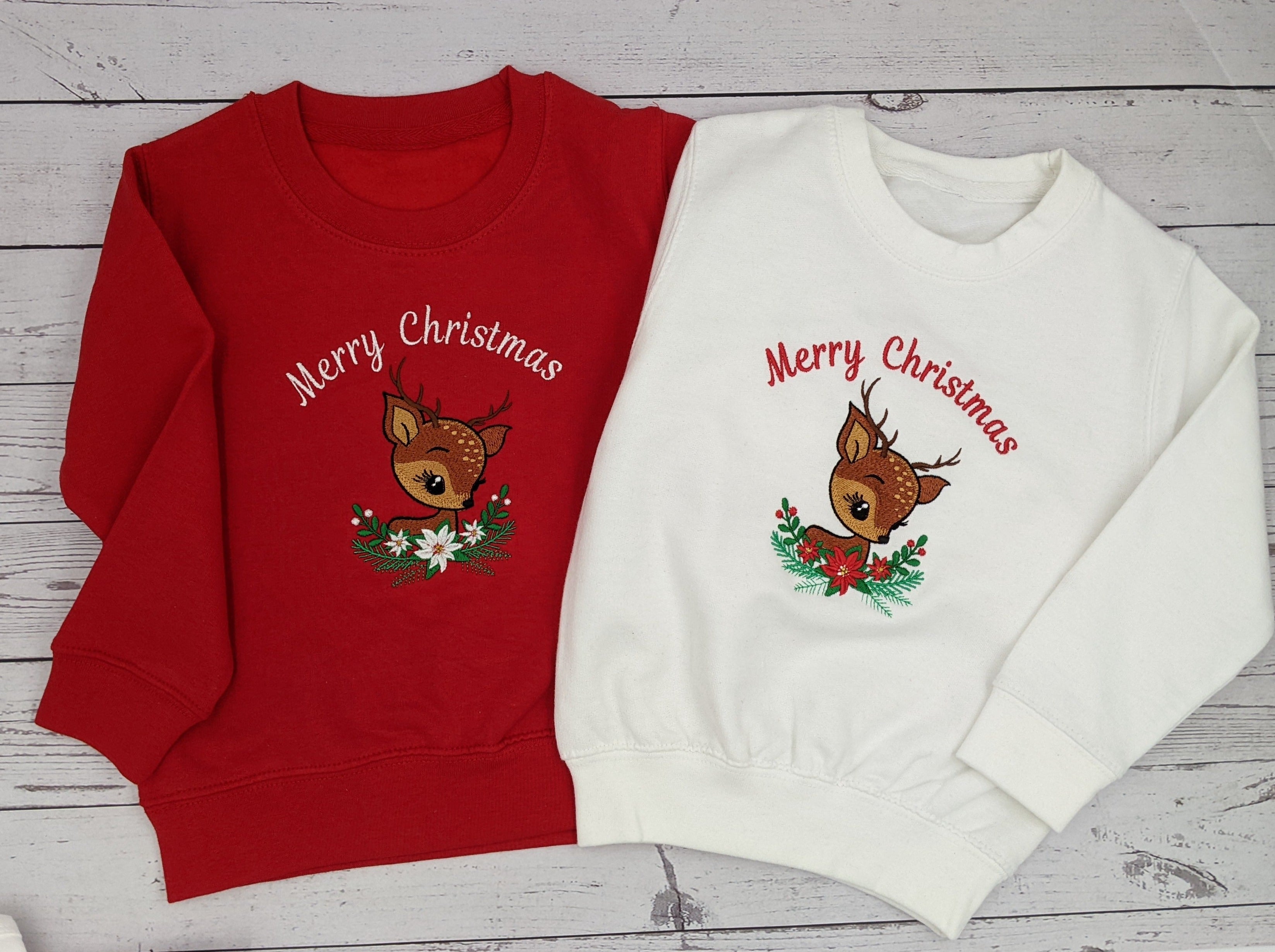 Children s Christmas Sweatshirt Personalised Christmas Jumper Cu JimJamJoy