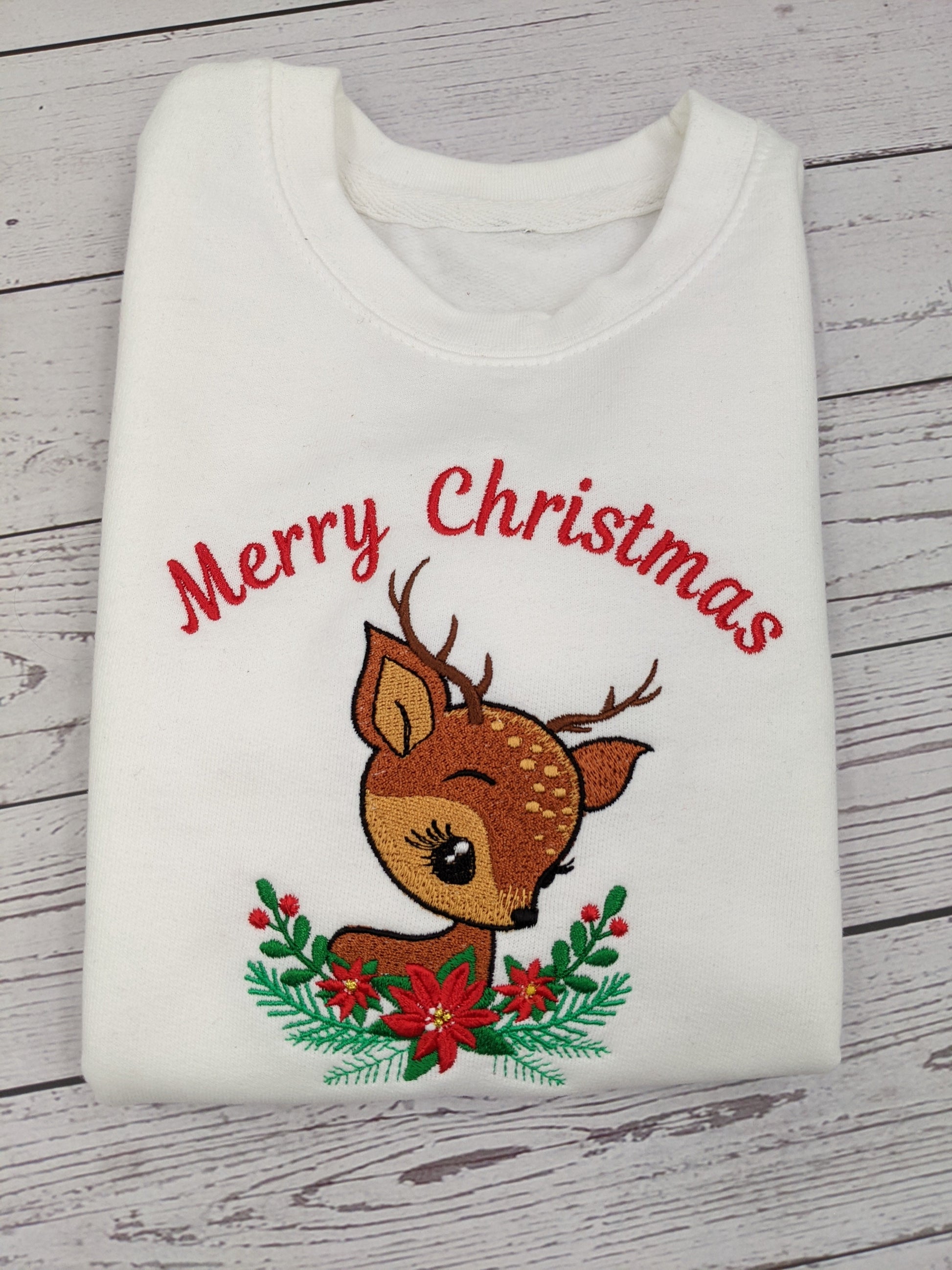 Christmas jumper with cute reindeer