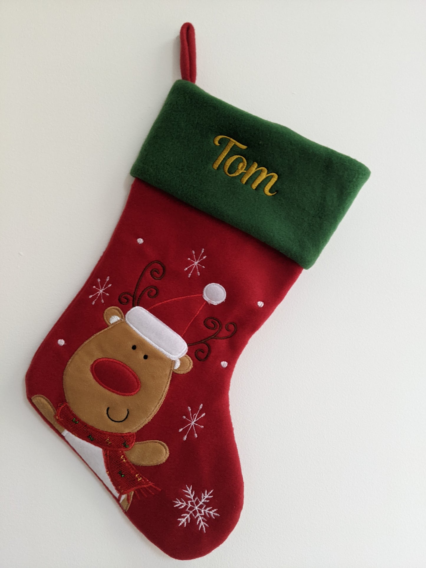 Personalised  Christmas Stockings |  Stockings with Name | Cute Christmas Decoration |  Embroidered