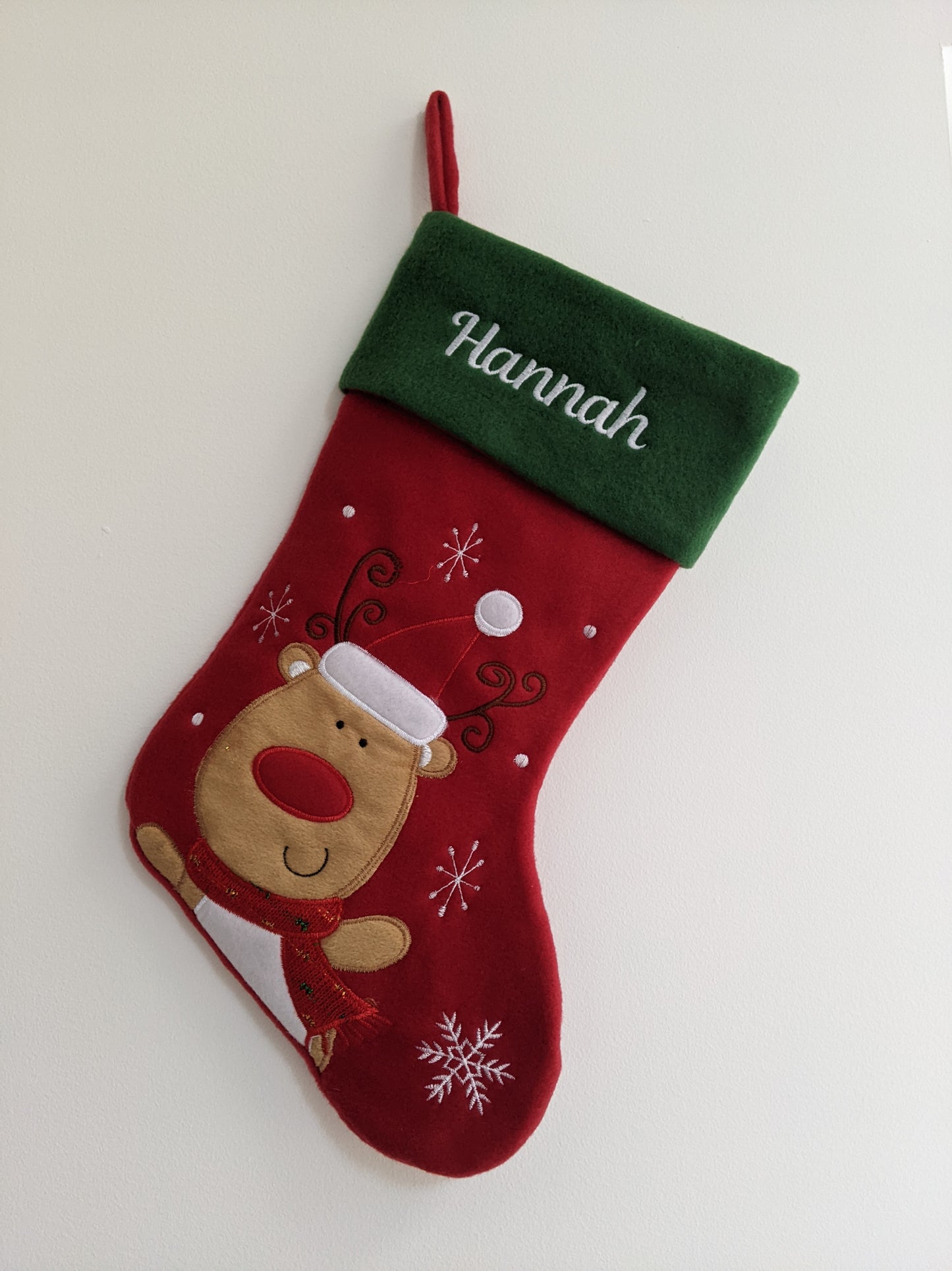 Personalised  Christmas Stockings |  Stockings with Name | Cute Christmas Decoration |  Embroidered